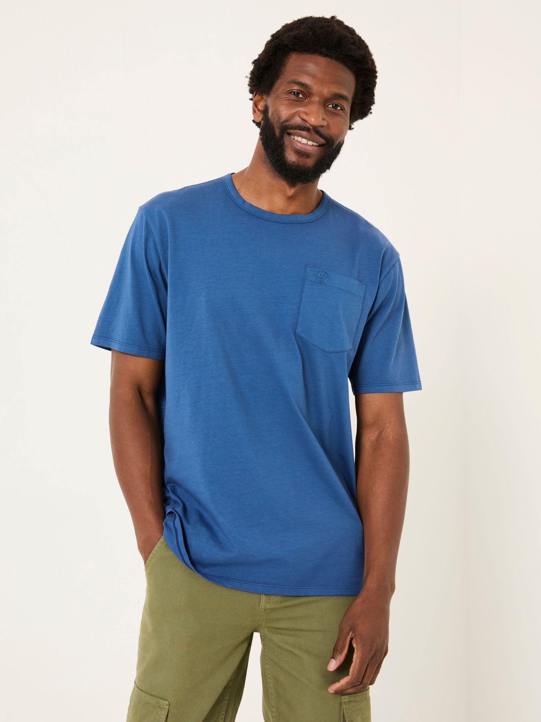 Tye Blue Denim Pocket Relaxed T-shirt (AB3688) | £25