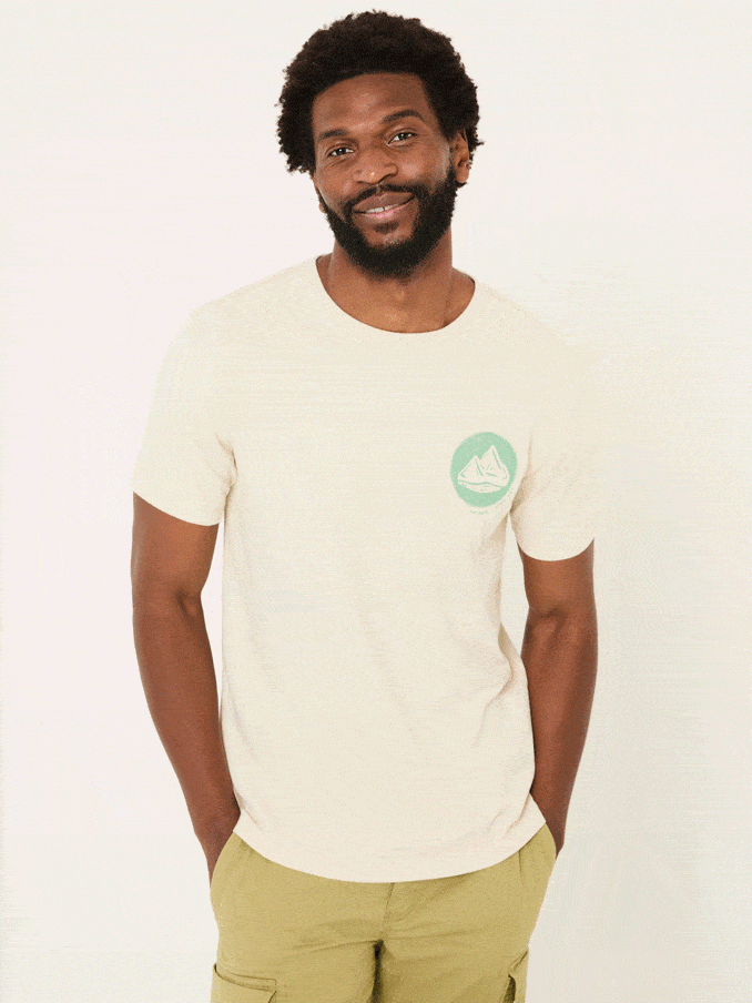 Natural Just Roll With It 100% Cotton Short Sleeve Graphic T-Shirt (AB4043) | £28