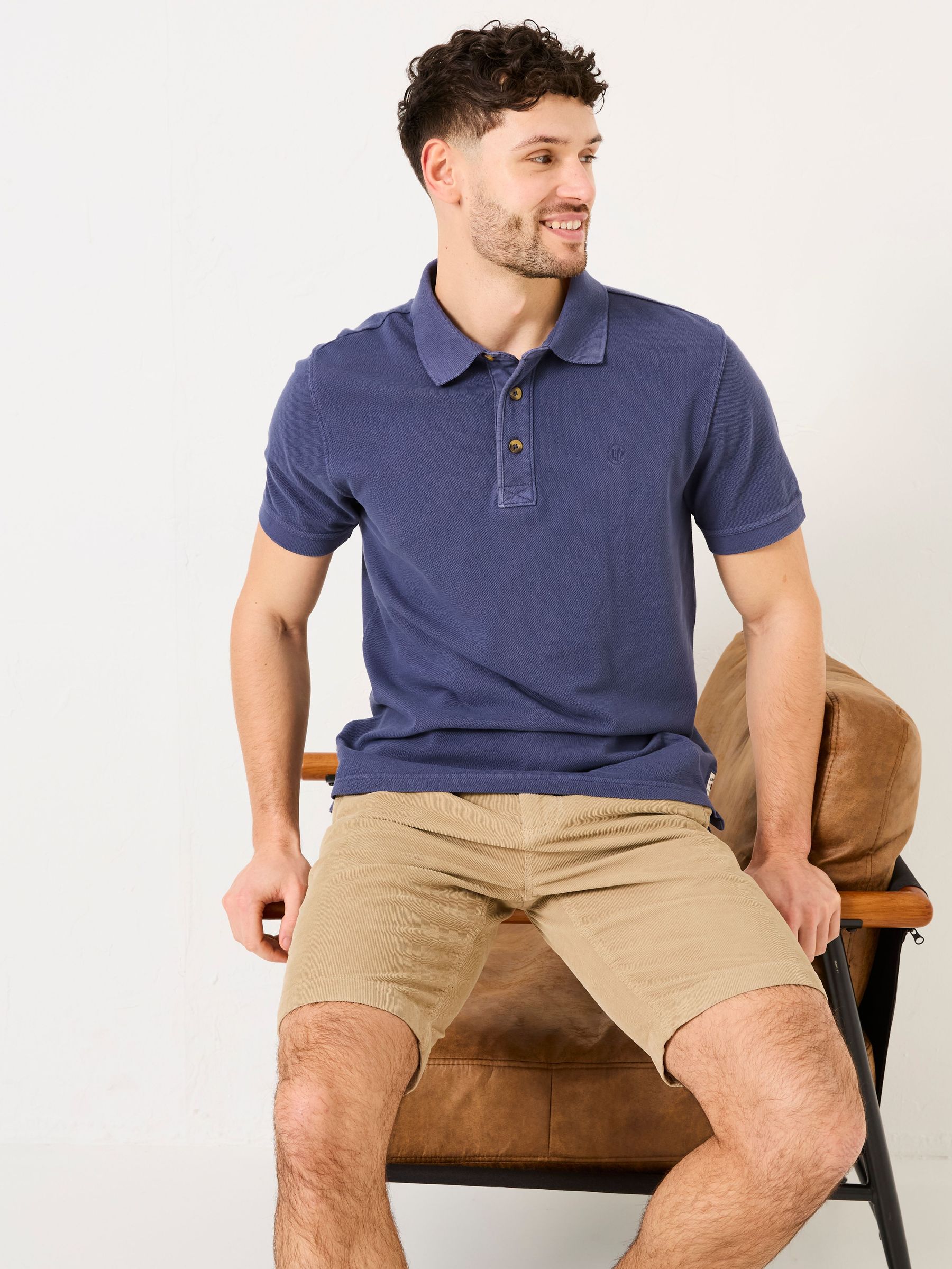 Blue Denim Pique Polo (AB4061) | £29.50