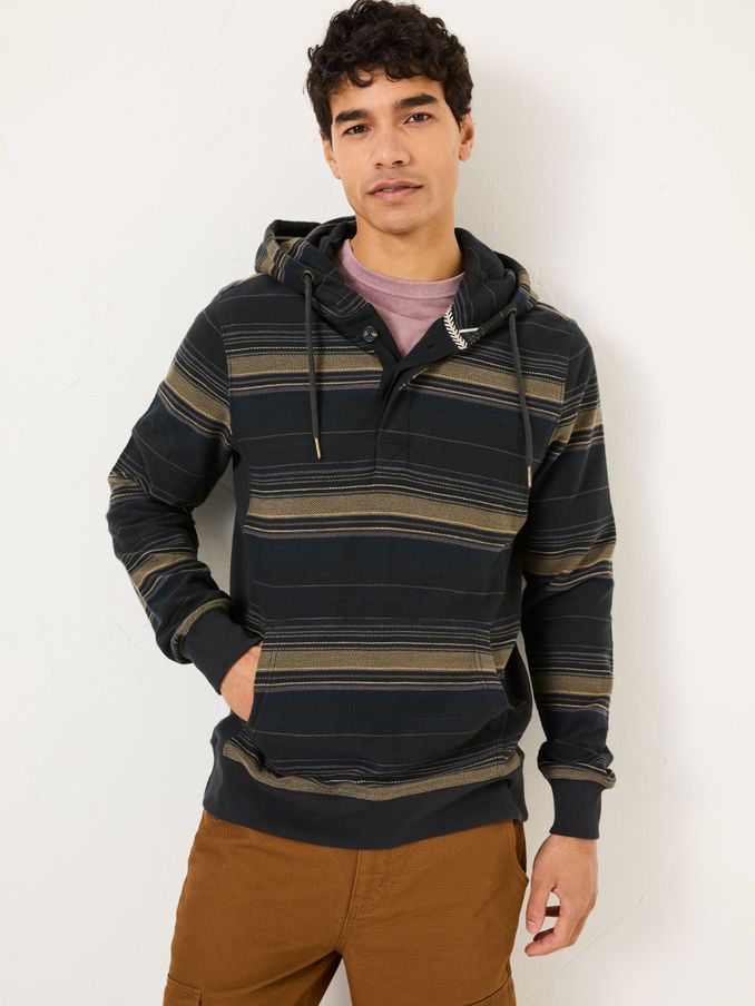 Trescowe Washed Black Over Head Hoodie (AB4137) | £35