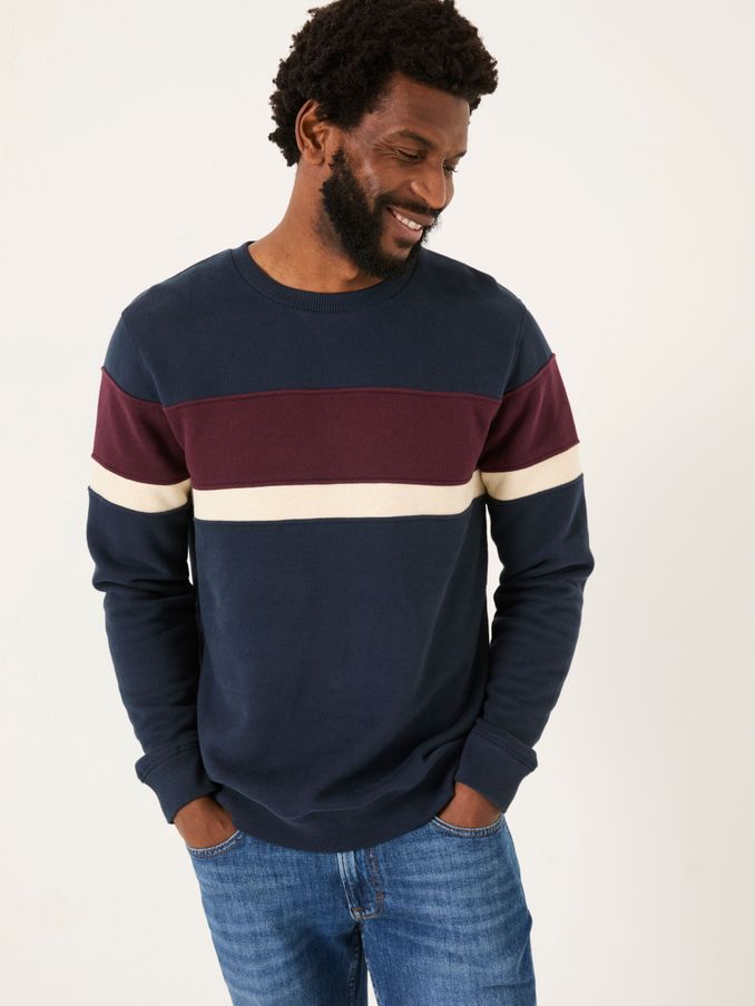 Brooke Navy Cut Sew Crew (AB4153) | £26