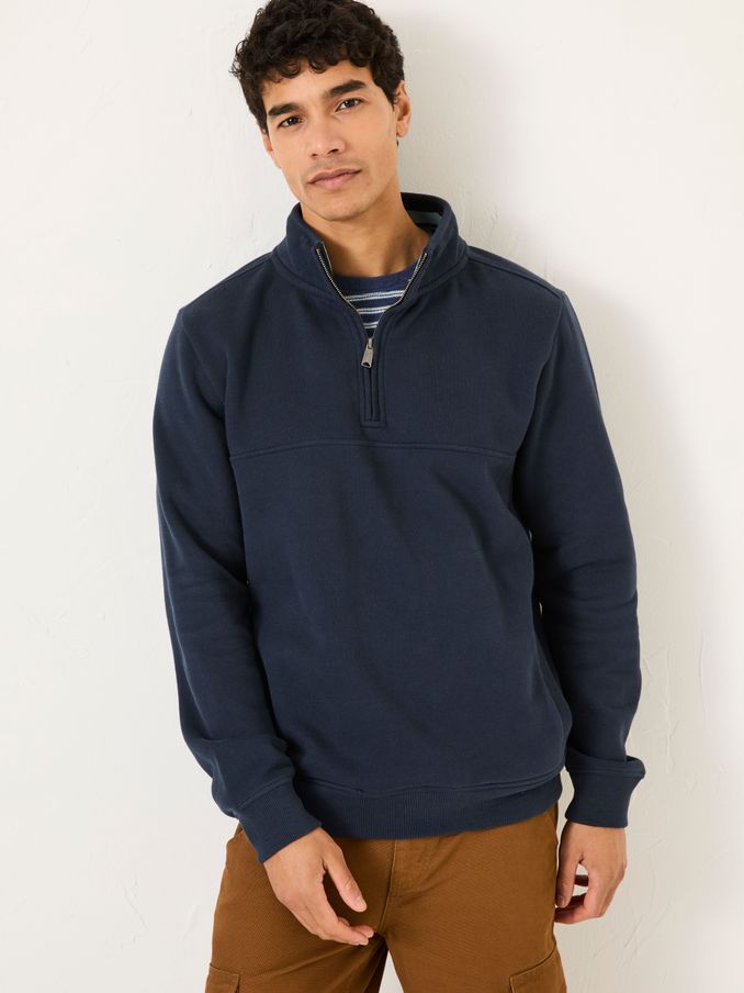 Brooke Navy Half Neck Sweatshirt (AB4155) | £49.50
