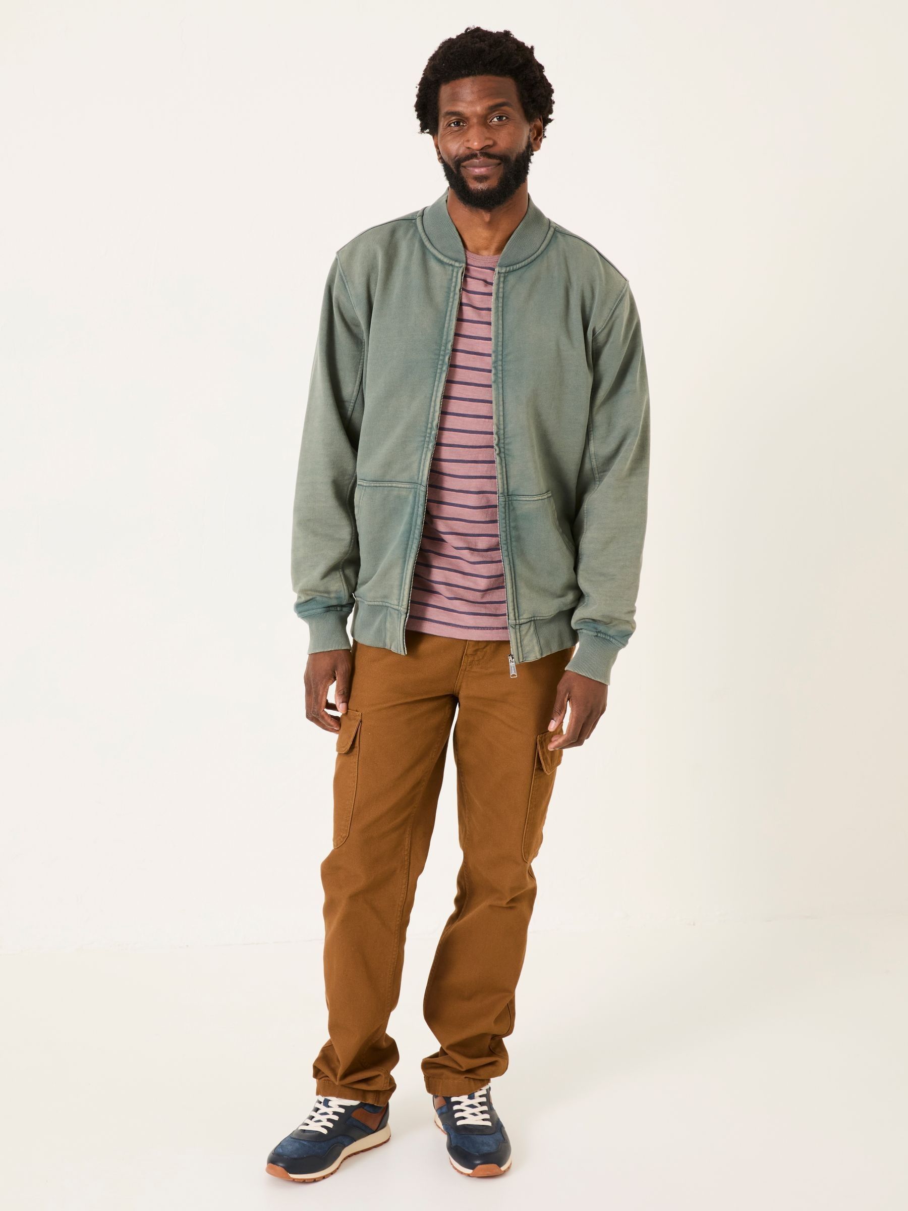 Light Teal Sweat Bomber Jacket (AB4159) | £65