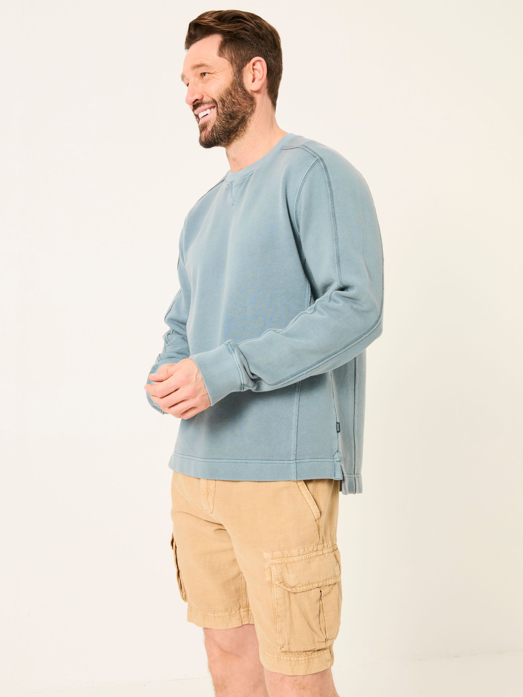 Otterton Blue Cut and Sew Crew Sweat (AB4162) | £45