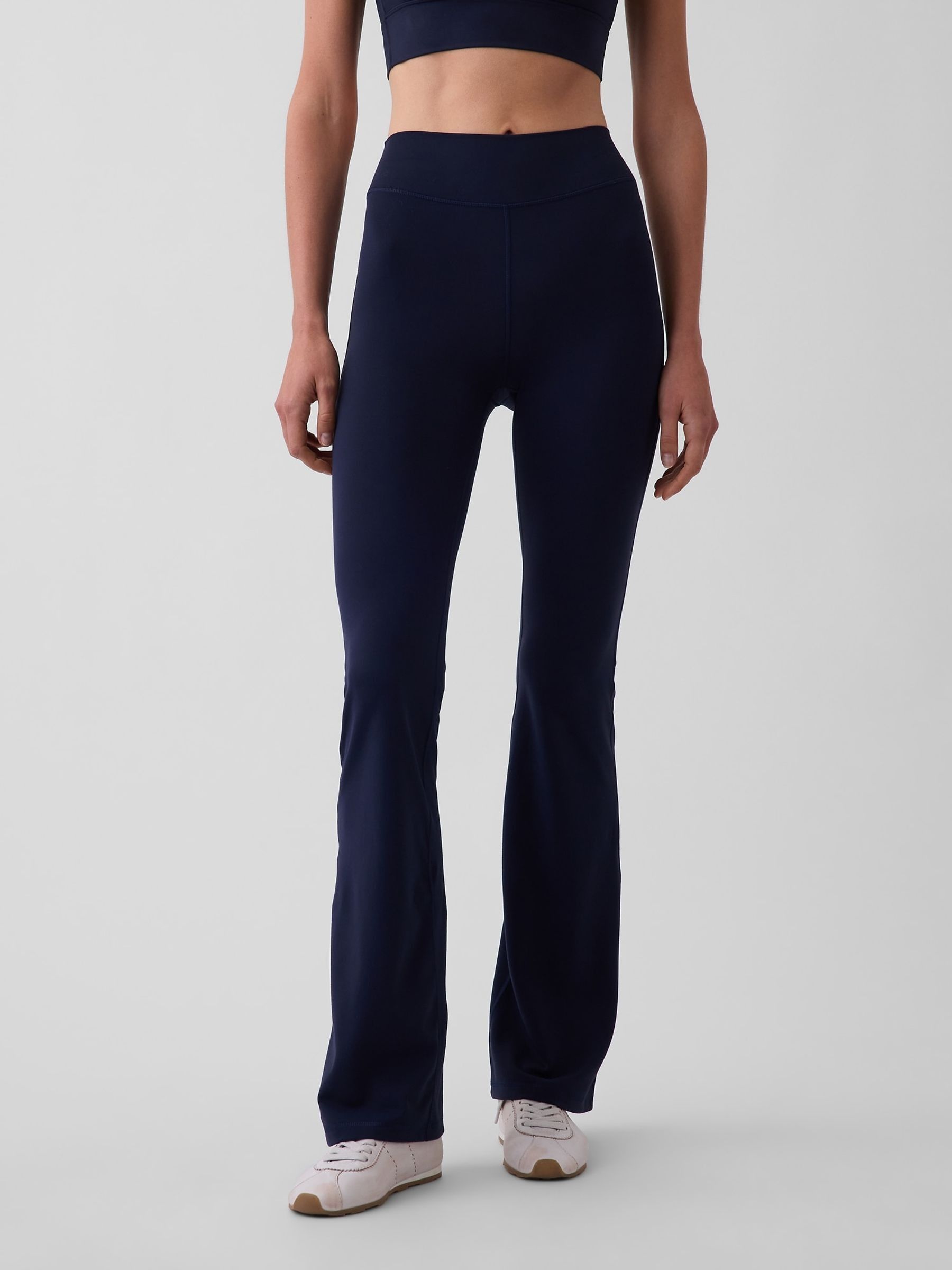 Navy - Fit Smooth High Waisted Baby Bootcut Leggings