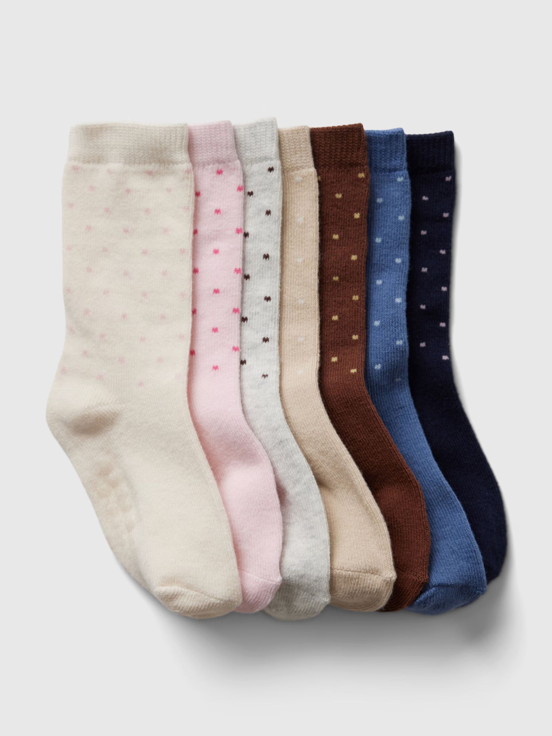 Blue 7 Pack Quarter Crew Socks (Newborn-5yrs) (AB7461) | £14