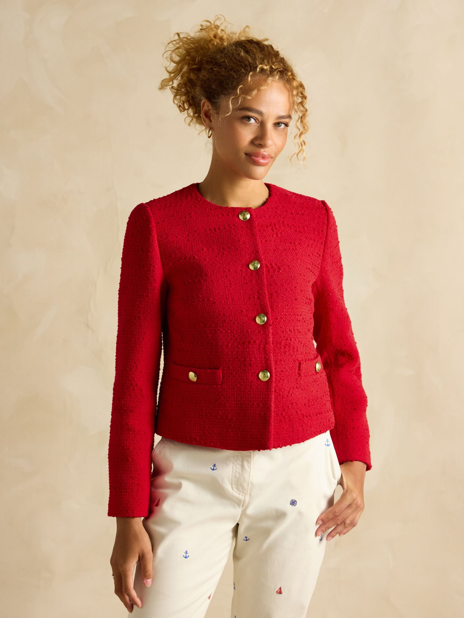 Hampstead Red Boucle Jacket (AB7536) | £90