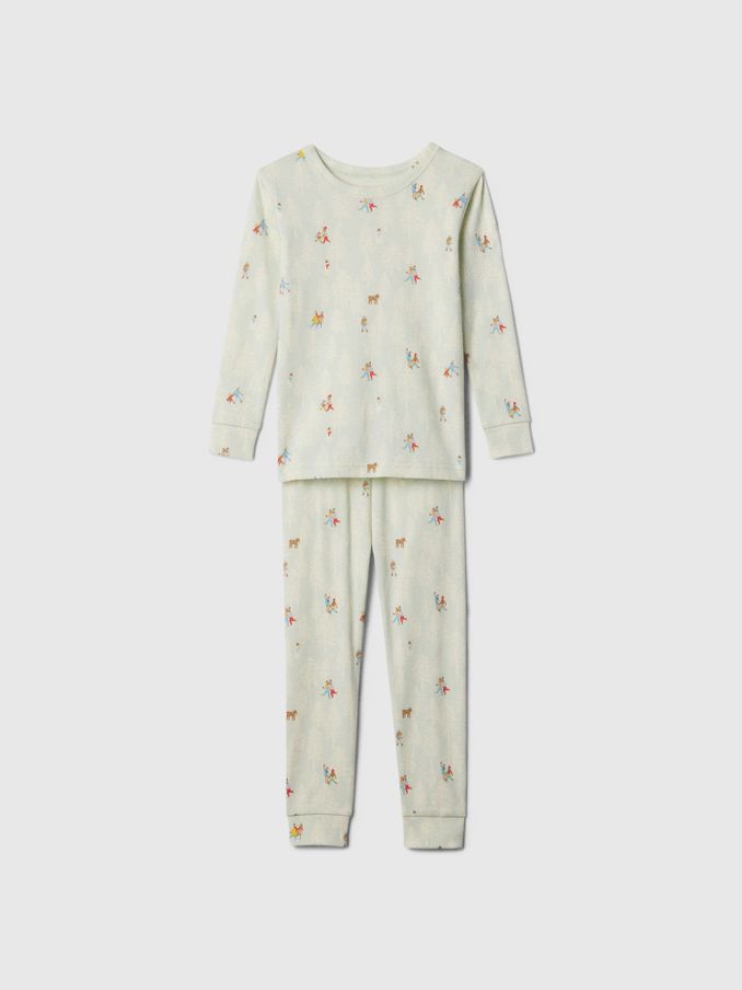 Green Snow Scene Christmas Print Pyjamas (6mths-5yrs) (AB8187) | £9