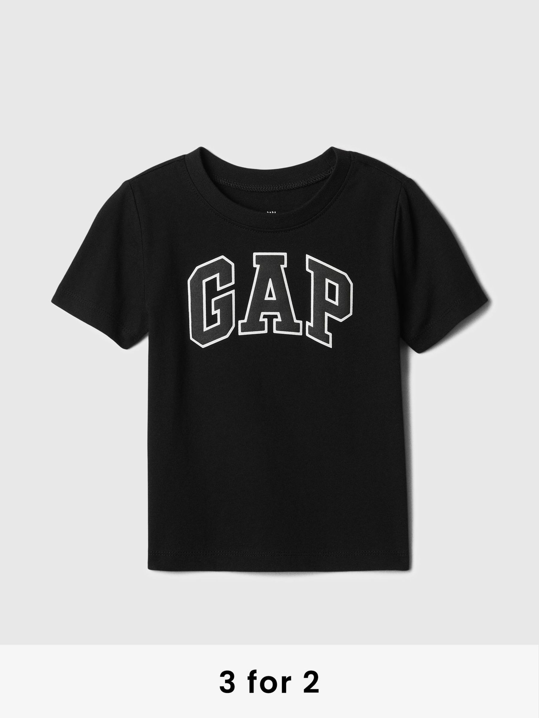 Black Logo Short Sleeve Crew Neck T-Shirt (Newborn-5yrs) (AB8194) | £10