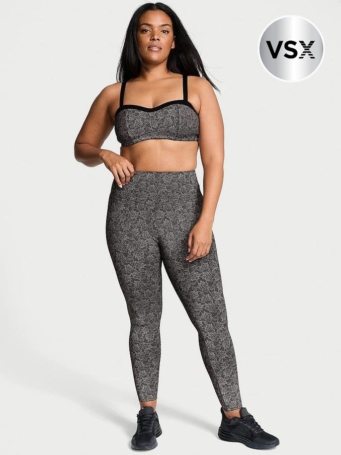 Black Reflective Lace Leggings (AB8449) | £42