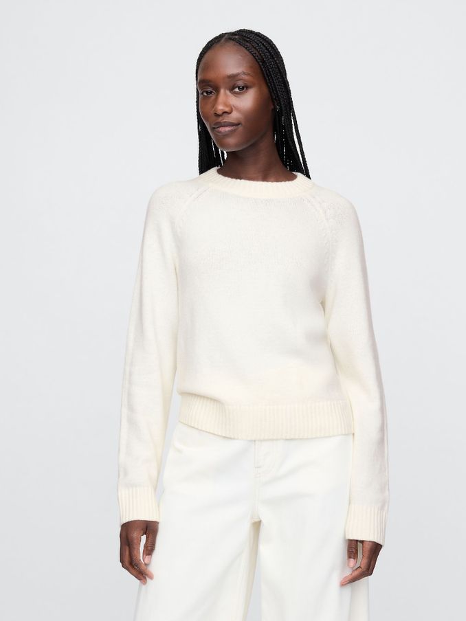 Cream CashSoft Textured Crew Neck Jumper (AC0812) | £21