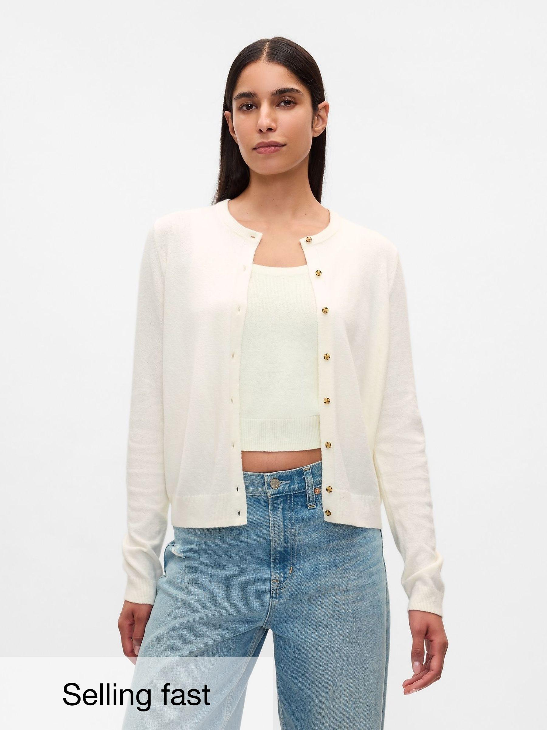 White CashSoft Cardigan (AC0830) | £35