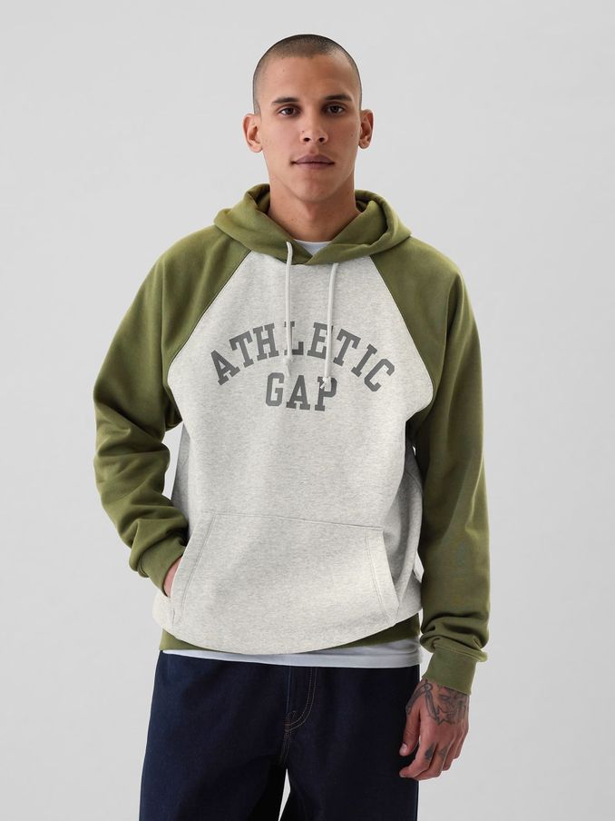 Green/Grey Athletic Logo Hoodie (AC0834) | £24