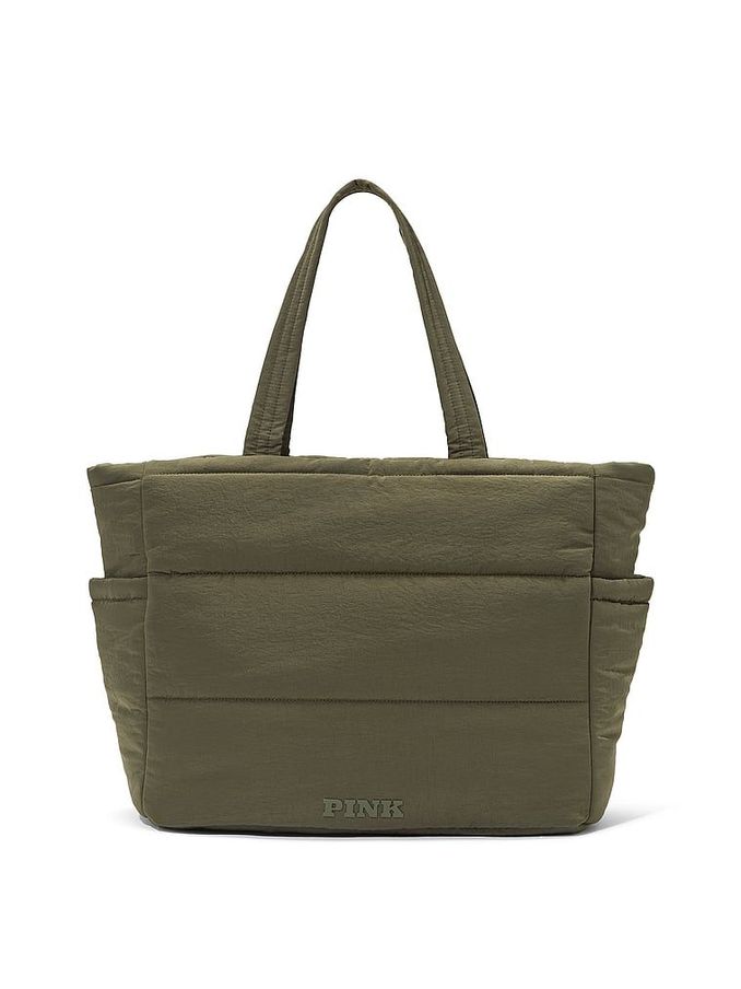 Olive Green Puffer Tote Bag (AC0855) | £22