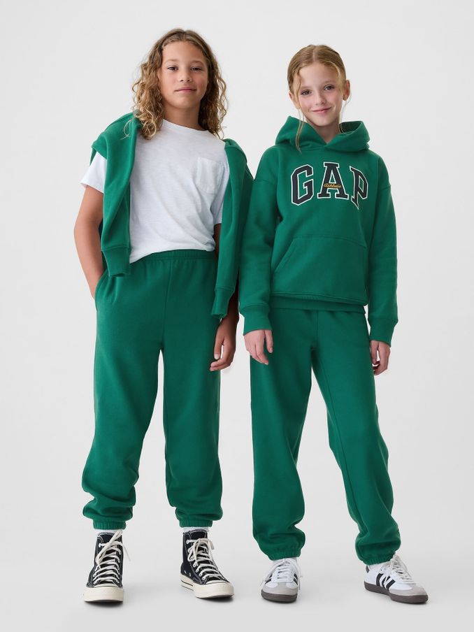 Green Vintage Soft Fleece-Lined Joggers (4-13yrs) (AC0904) | £12