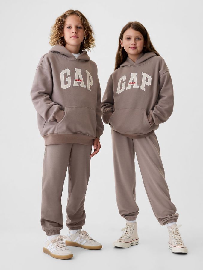 Brown Vintage Soft Fleece-Lined Joggers (4-13yrs) (AC0908) | £10