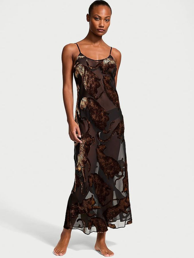 Black Leopard Burnout Long Slip (AC0968) | £52