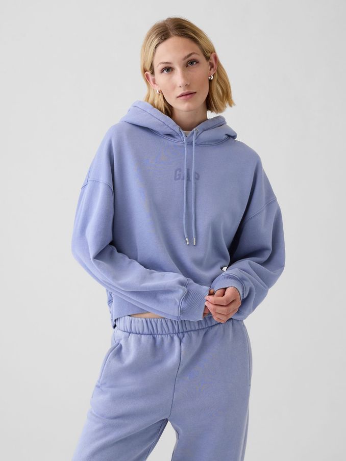 Blue Vintage Logo Soft Hoodie (AC0974) | £22