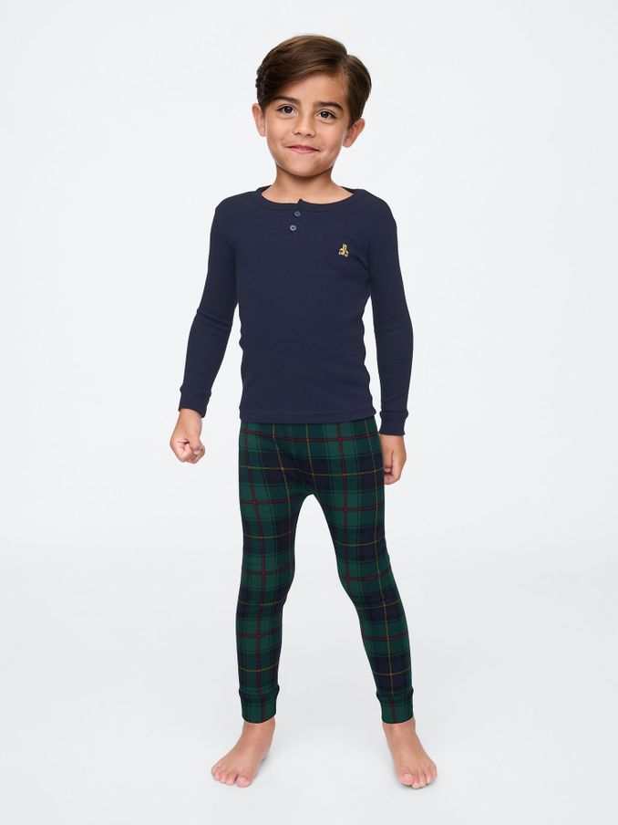 Navy Blue Matching Family Christmas Kids Cotton Long Sleeve Pyjamas (6mths-5yrs) (AC1098) | £9