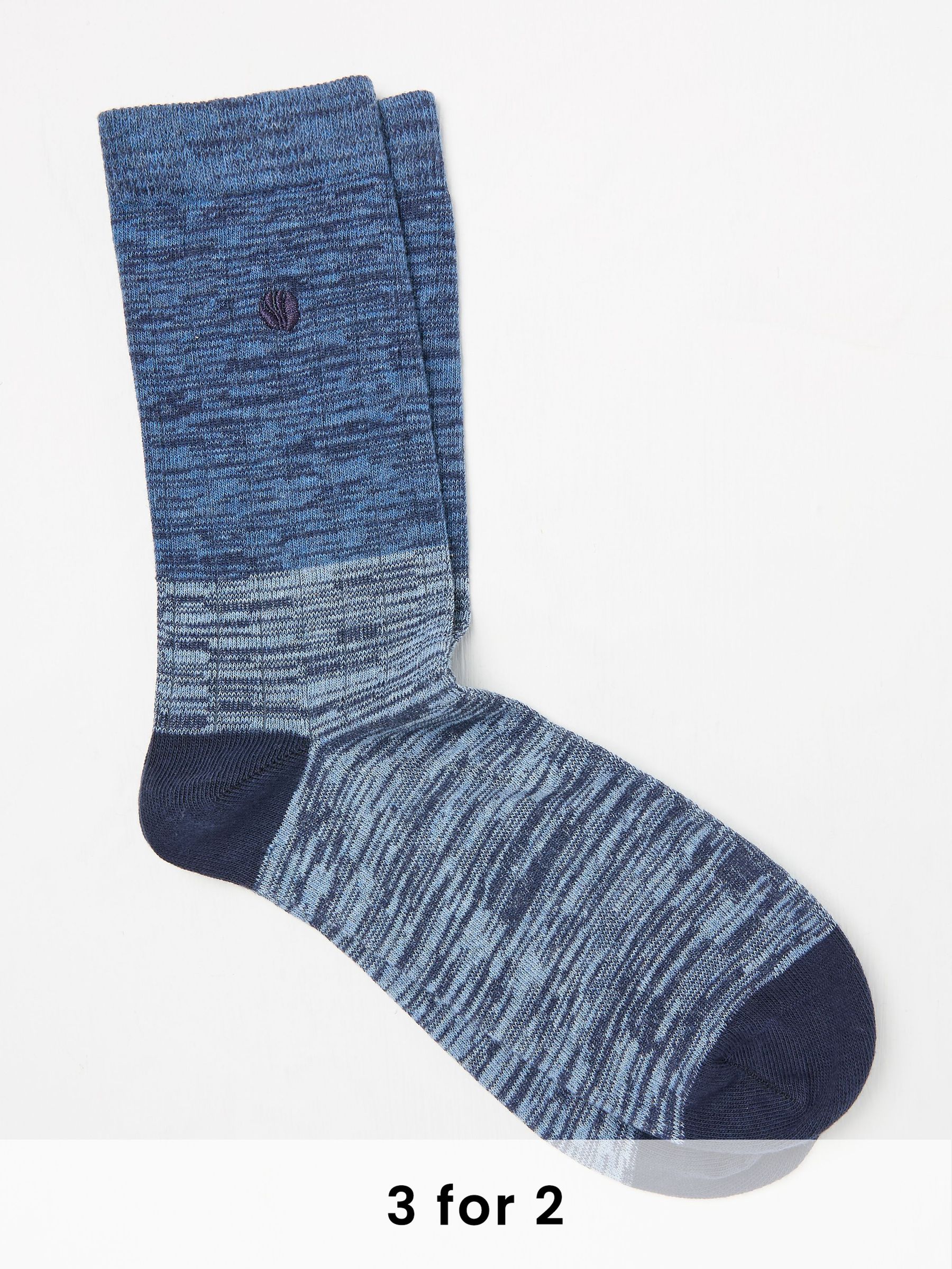 Blue Textured Socks (AC3177) | £7.50