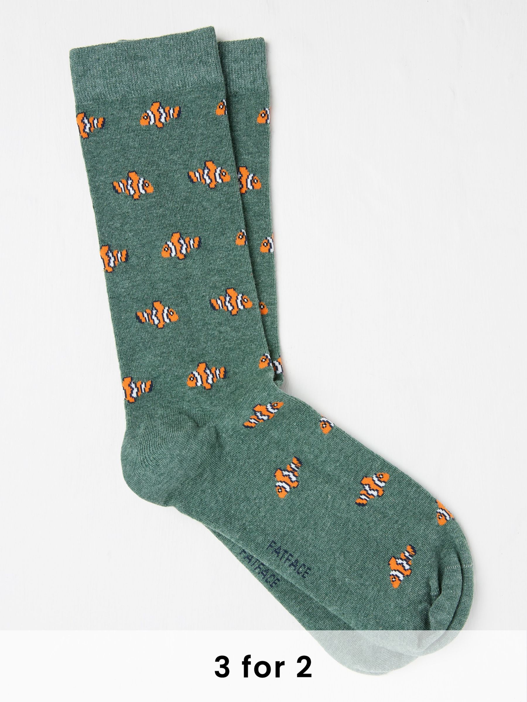 Green Clown Fish Socks (AC3181) | £7.50