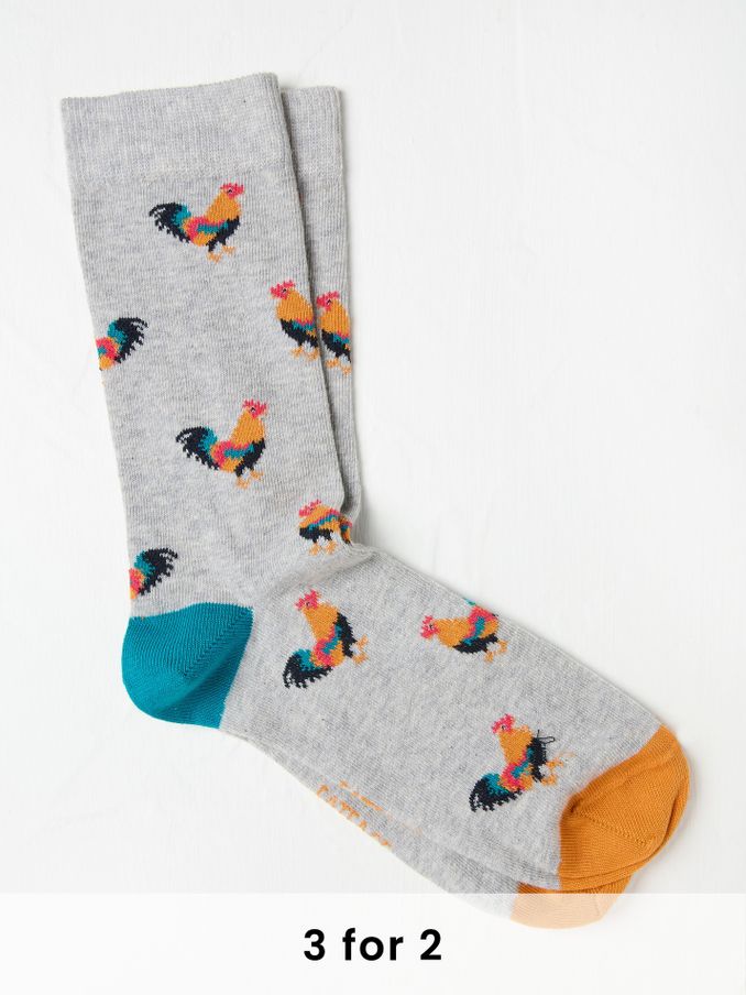 Grey Rooster Men's Socks (AC3191) | £7.50