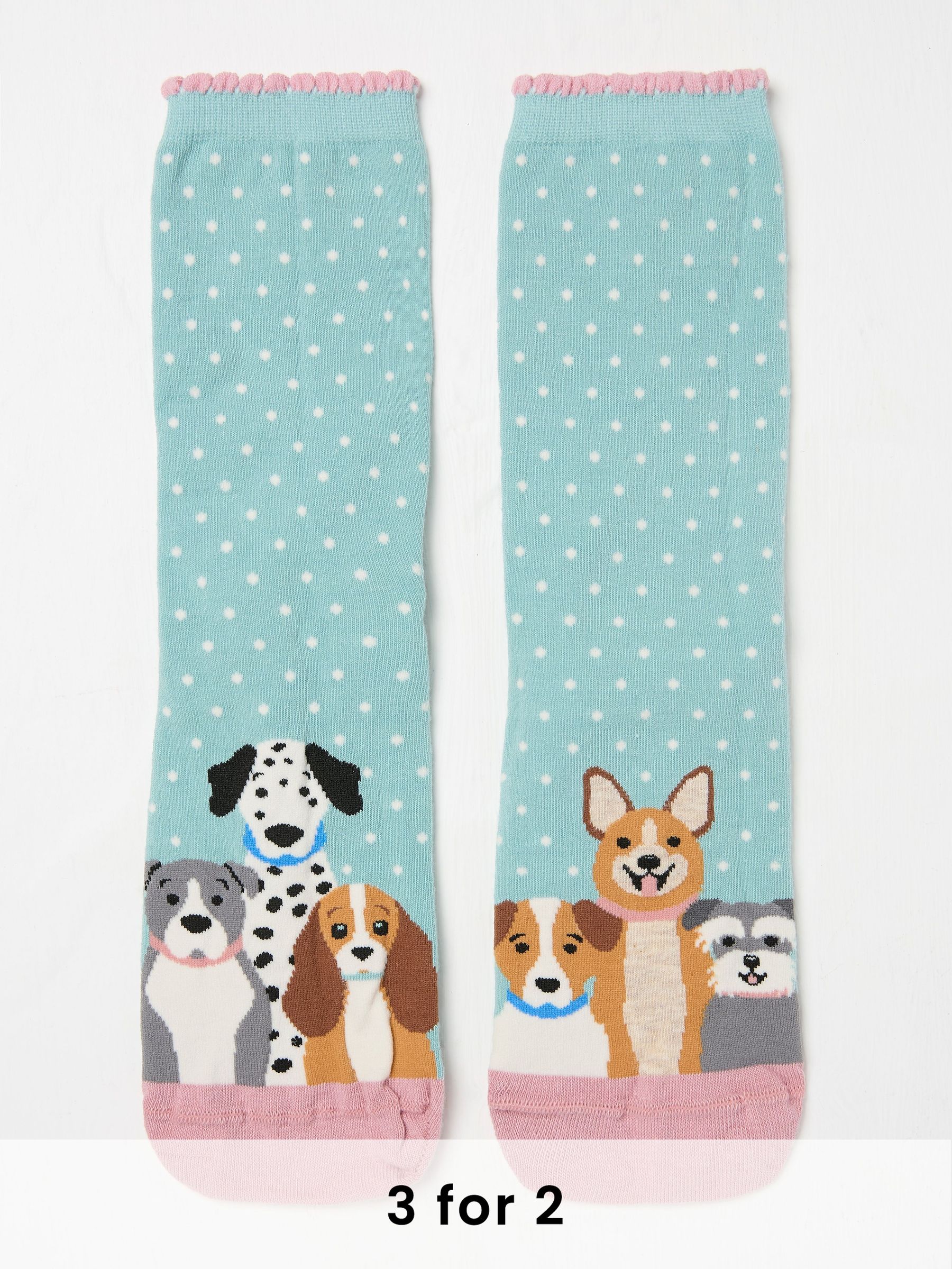 Teal Blue Dogs Women's Socks (AC3241) | £7.50