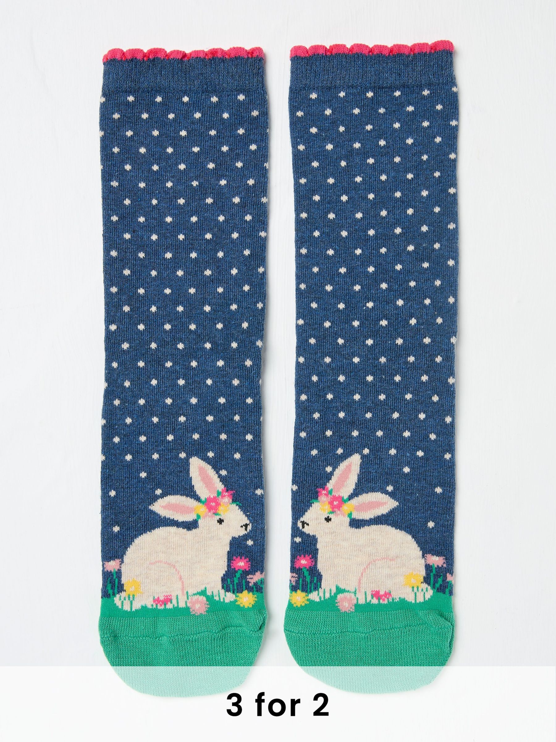 Navy Blue Bunny Women's Socks (AC3250) | £7.50