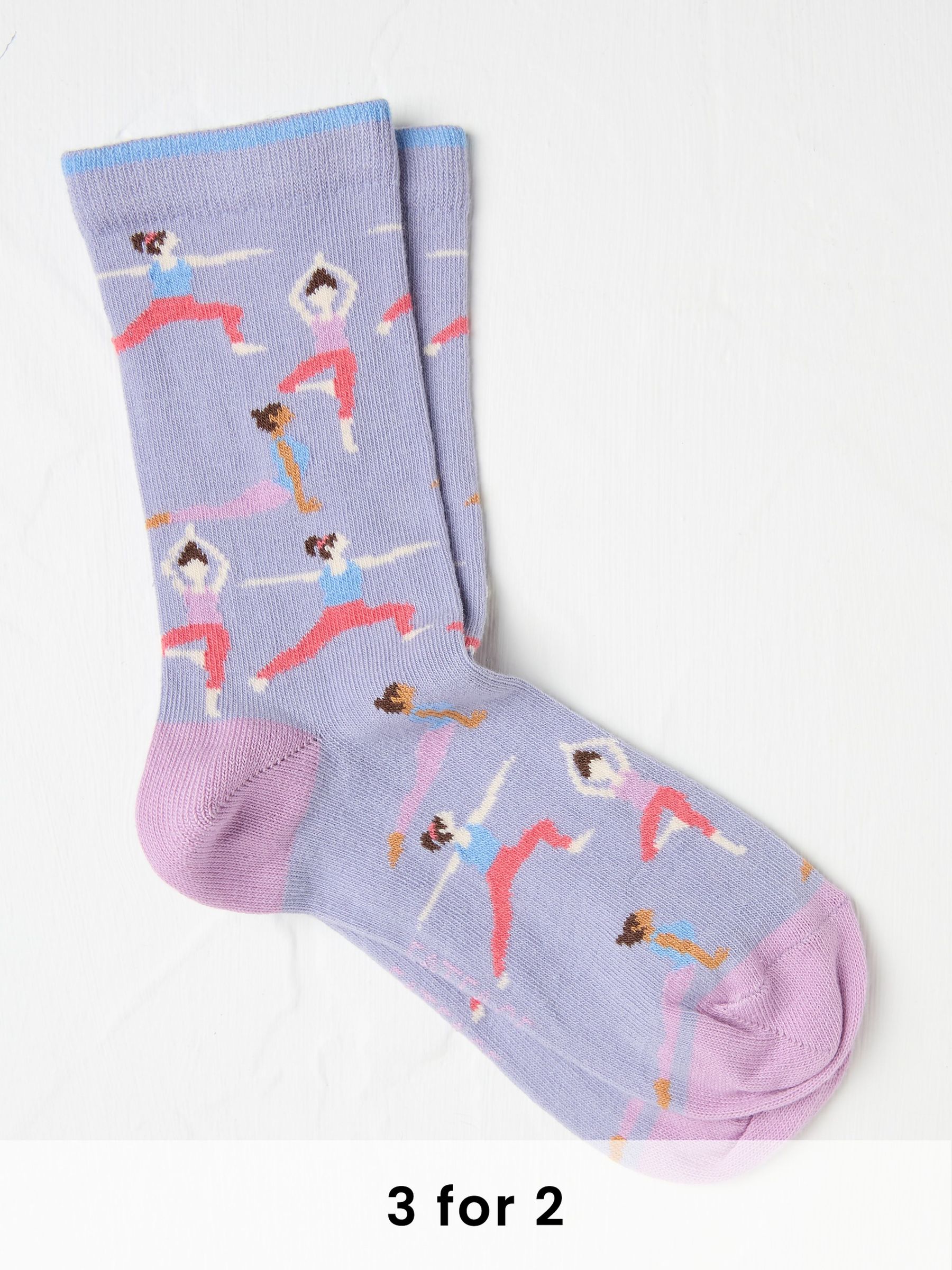 Lilac Purple Yoga Women's Socks (AC3258) | £7.50
