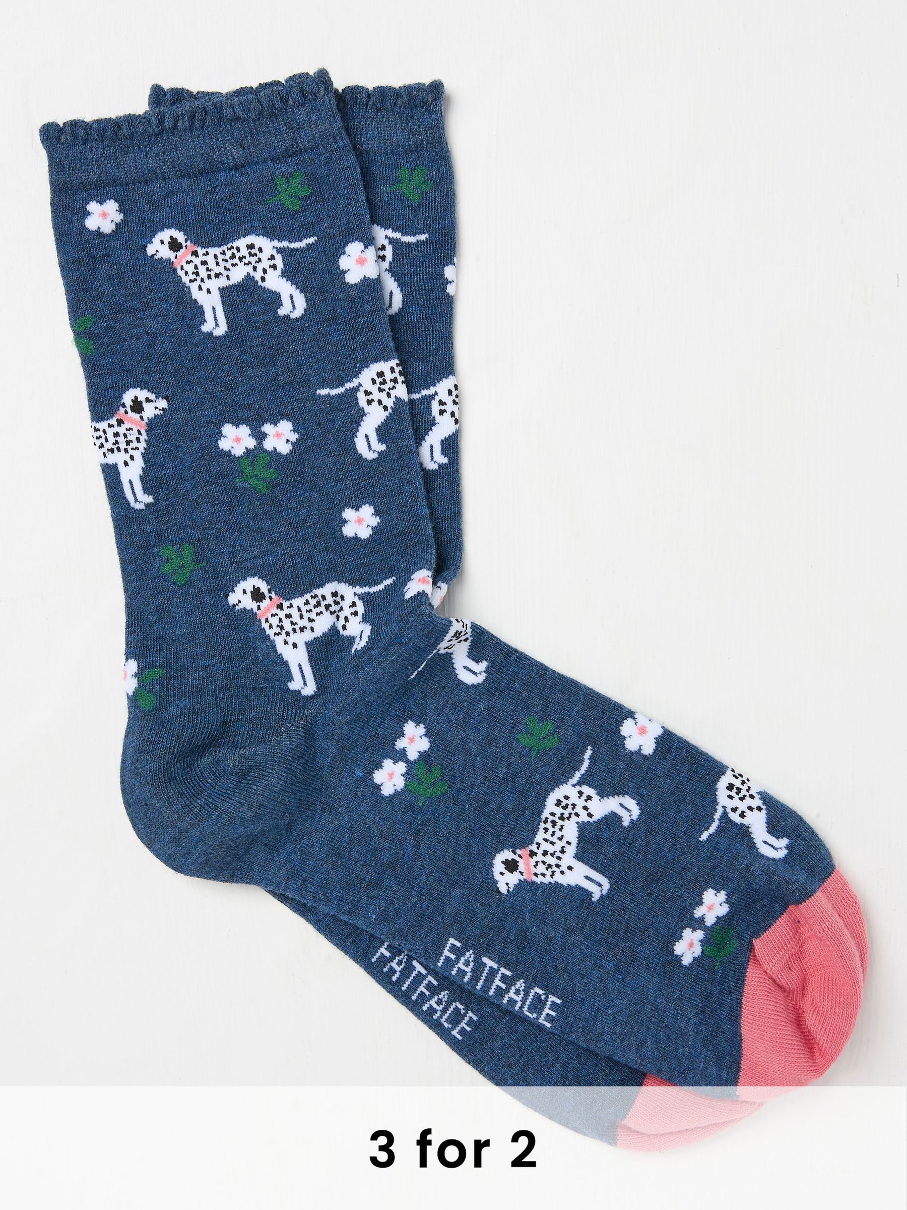 Navy Blue Dalmatian Women's Socks (AC3267) | £7.50