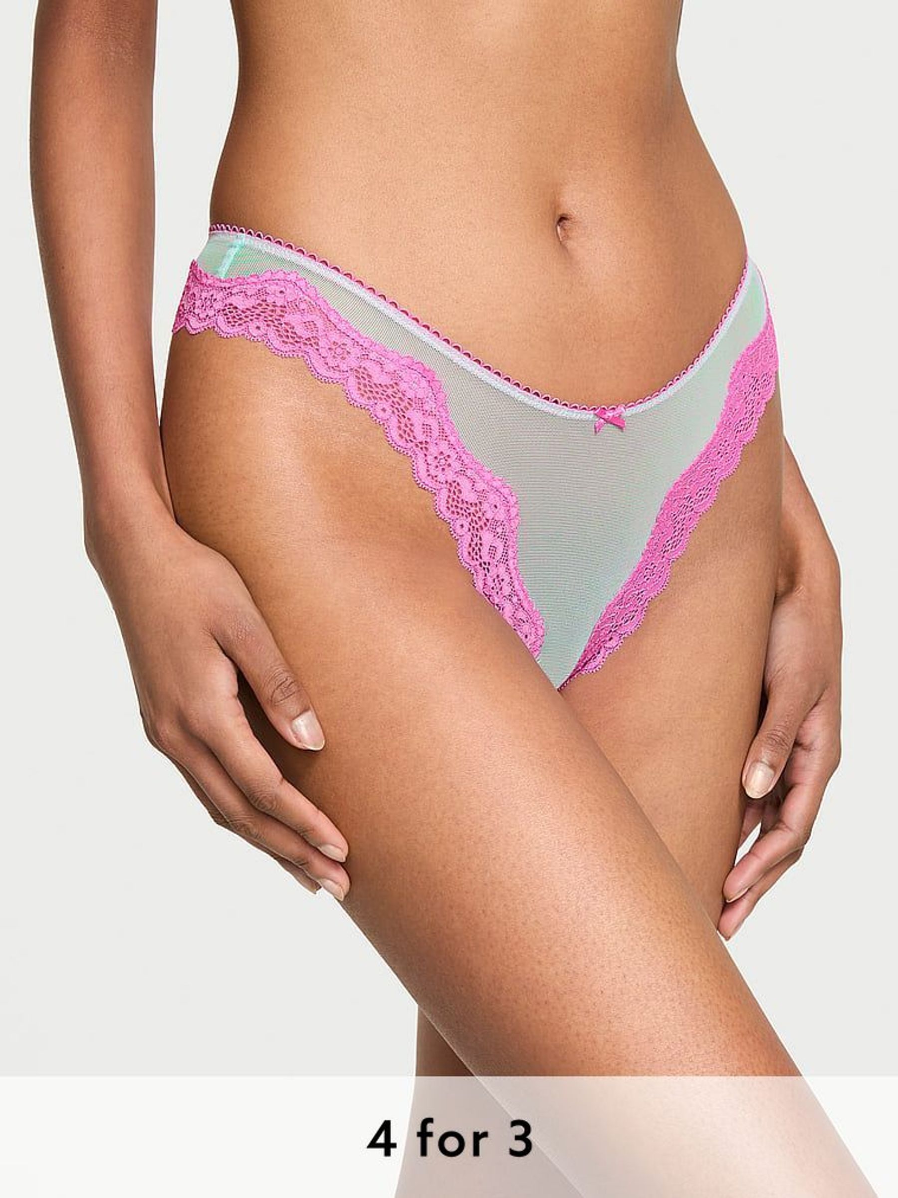 Waterfall Green Thong Knickers (AC3476) | £10