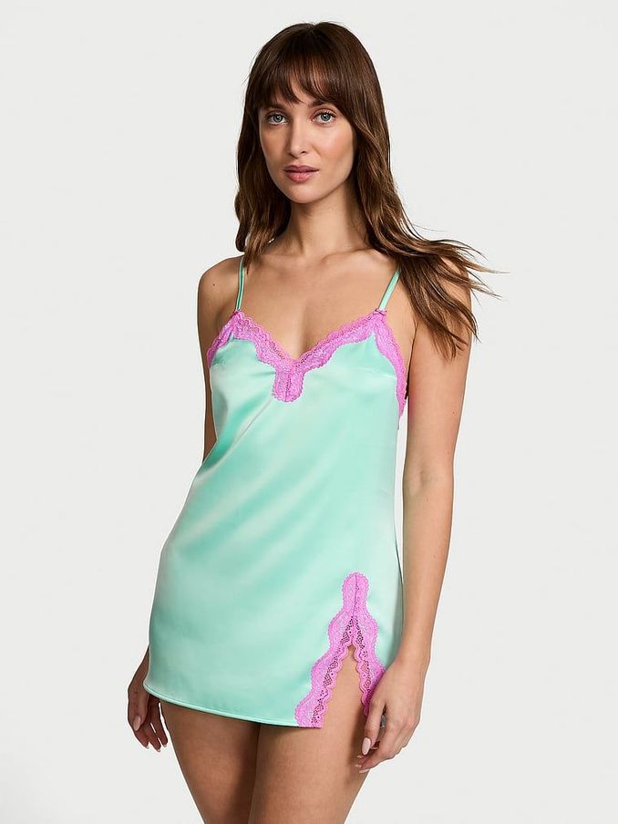 Waterfall Green Lace Slip Dress (AC3481) | £45