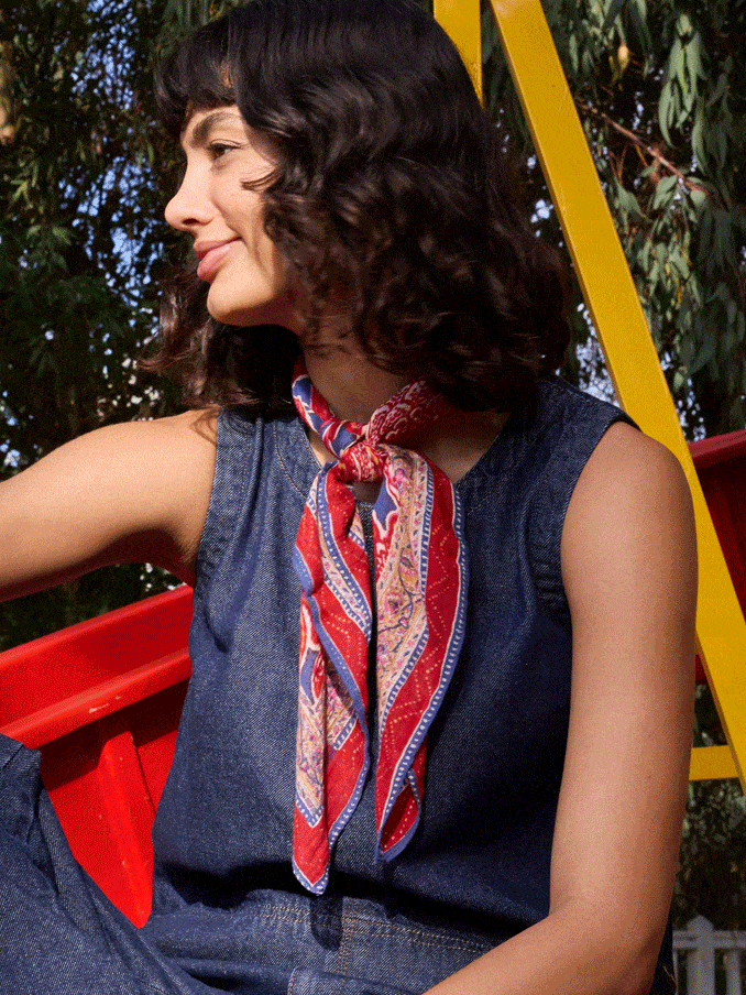 Blue Utopia Printed Hair Scarf (AC4536) | £14
