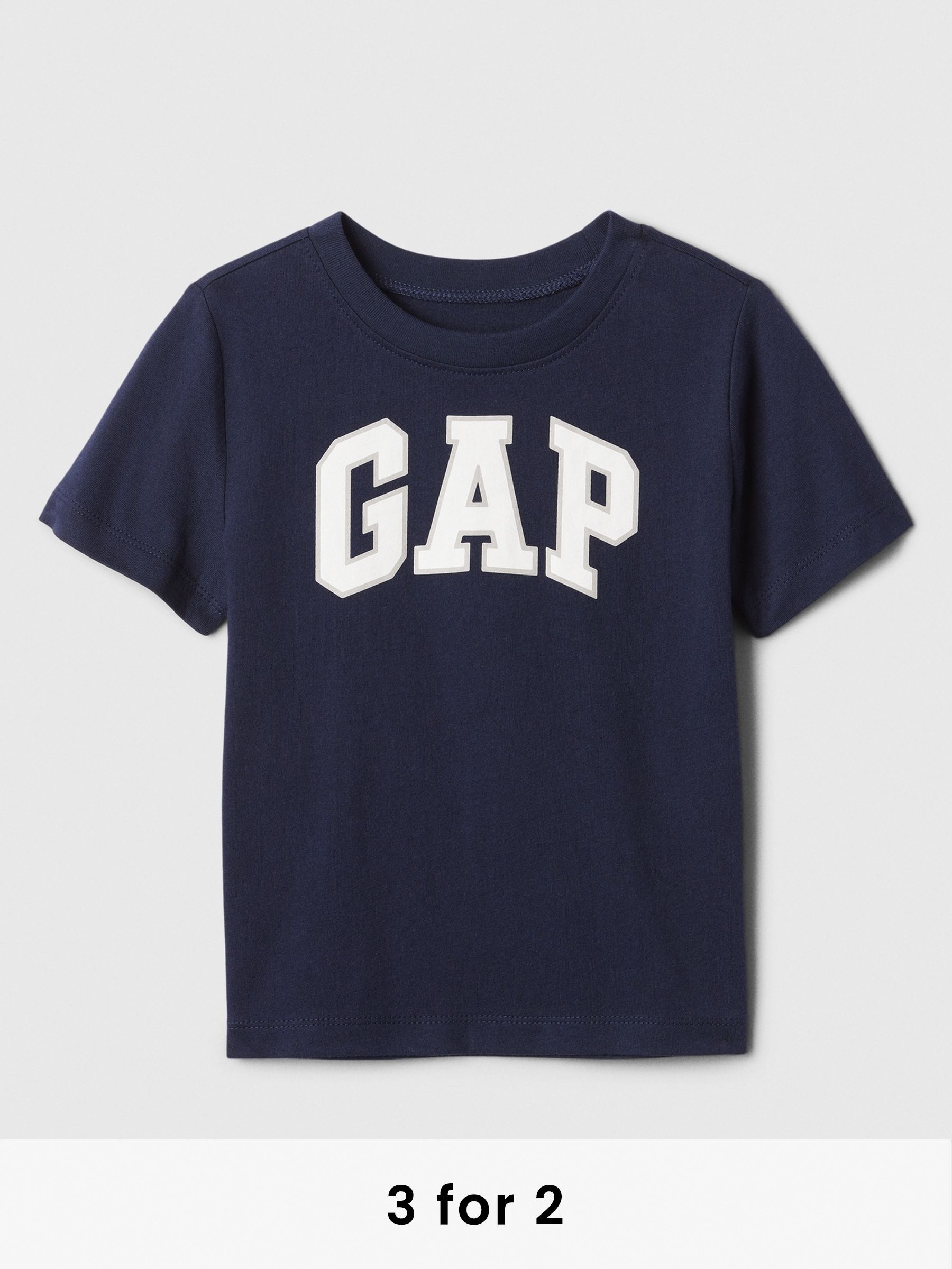 Navy/Blue Logo Short Sleeve Crew Neck T-Shirt (Newborn-5yrs) (AC4883) | £10