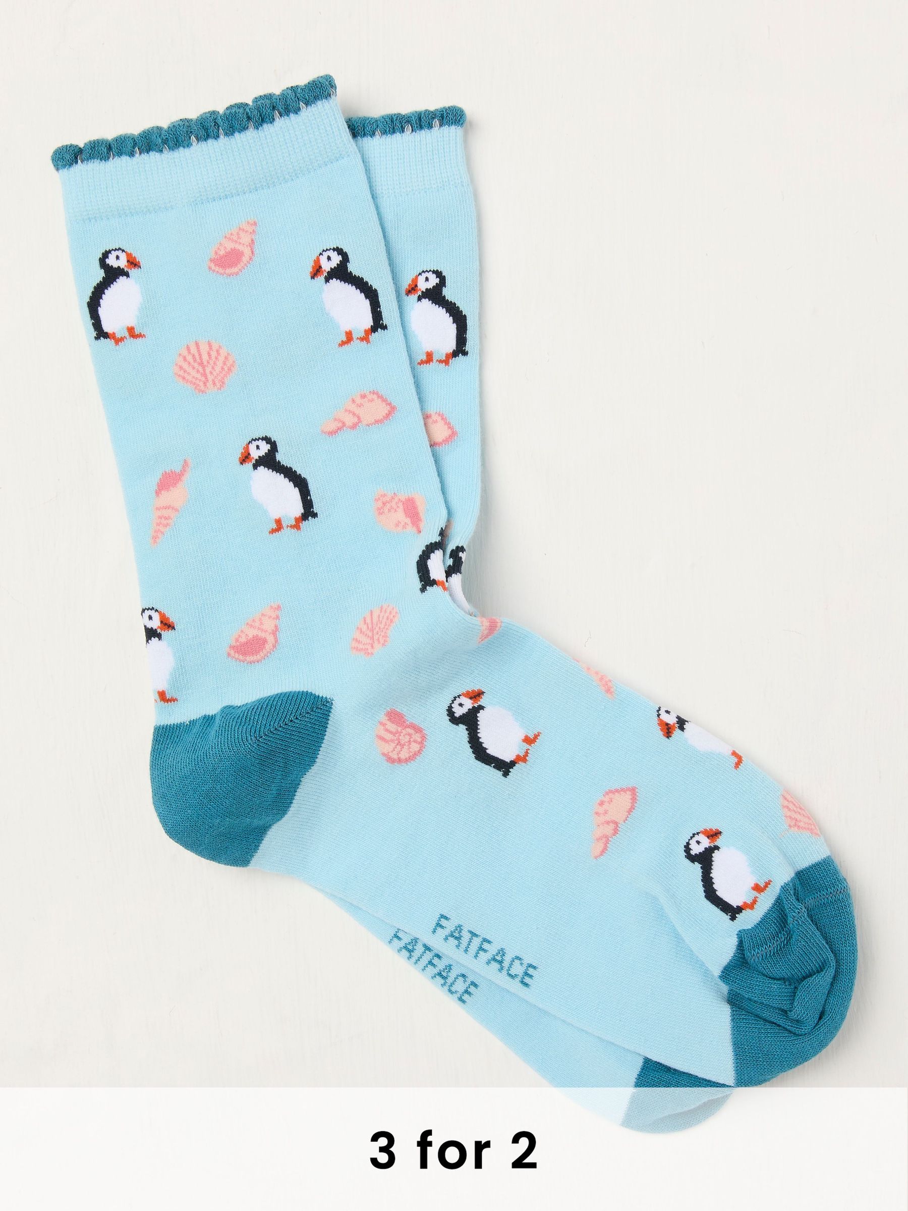 Blue Puffin Socks (AC5381) | £7.50