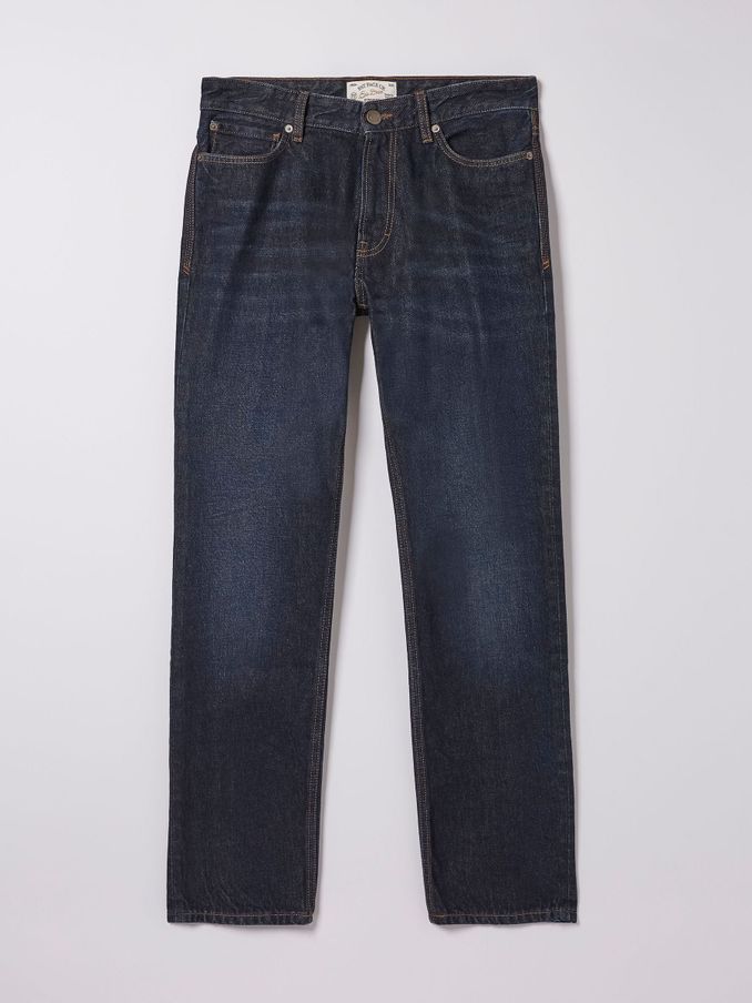 Blue Straight Dark Vintage Wash Jeans (AC6753) | £35