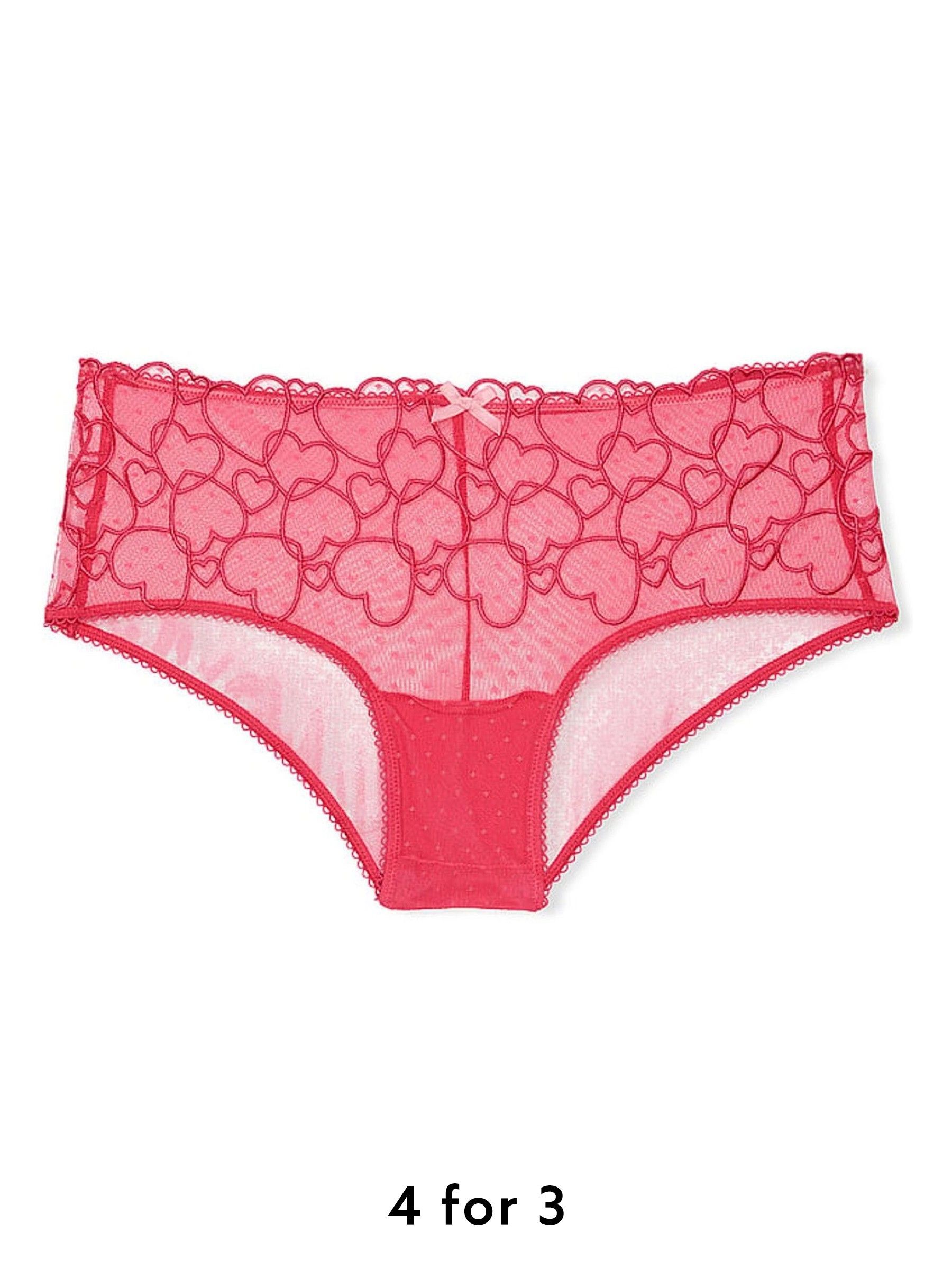 Double Bubble Pink Cheeky Lace Knickers (AC7528) | £9