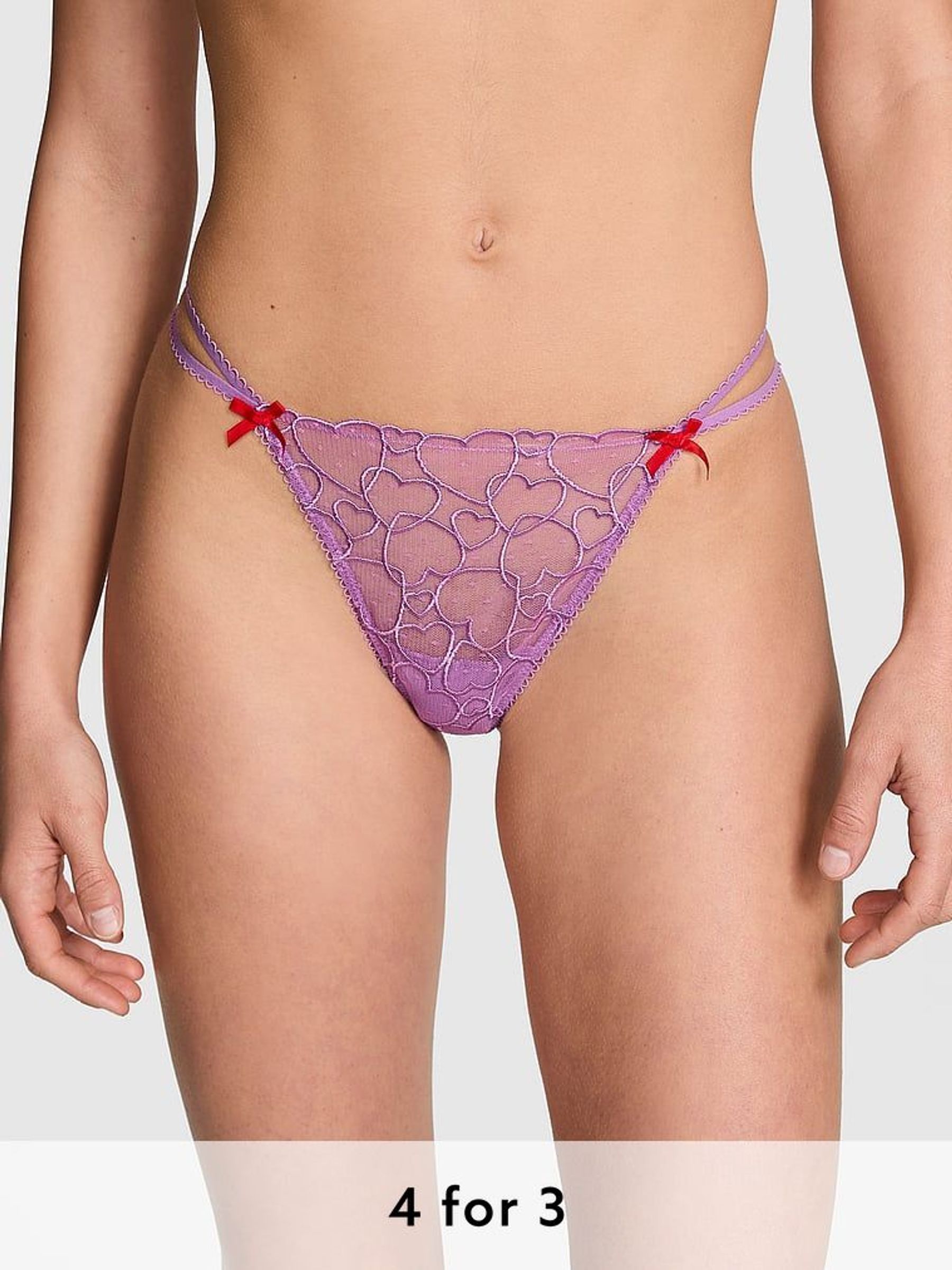 Grape Taffy Purple G String Lace Knickers (AC7540) | £9