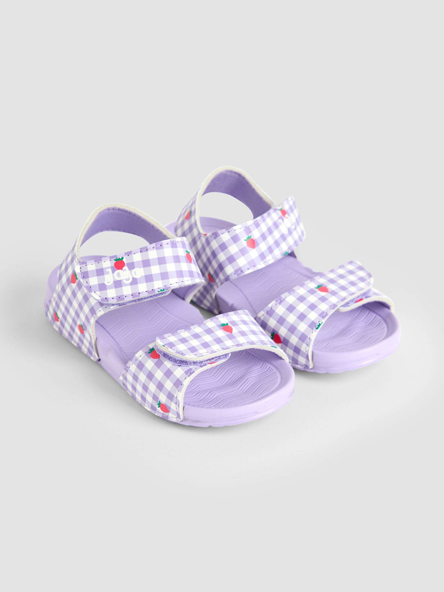 Lilac Double Strap Summer Sandals (AC8323) | £14 - £16