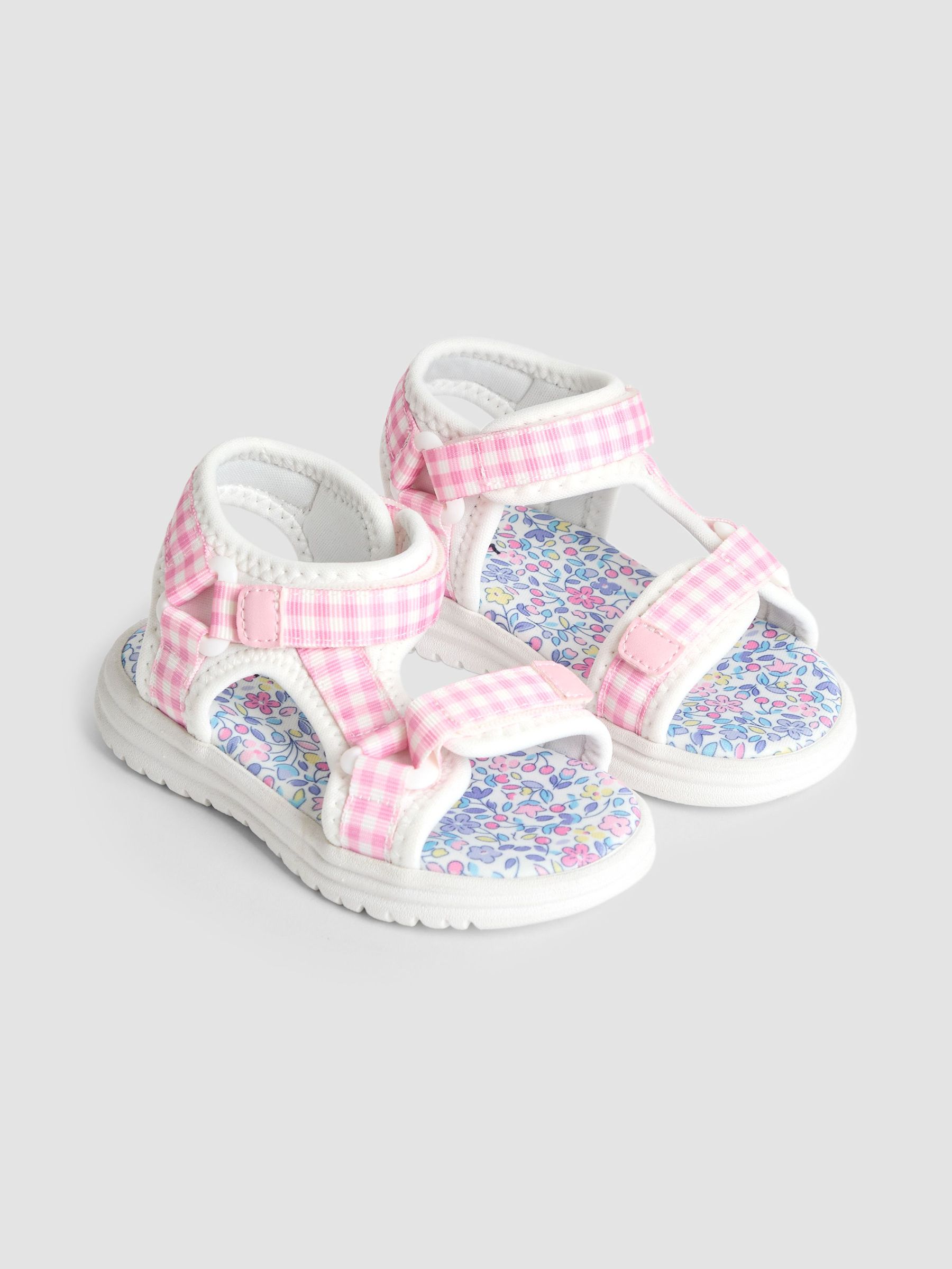 Pink Adjustable Strap Sandals (AC8349) | £20 - £22