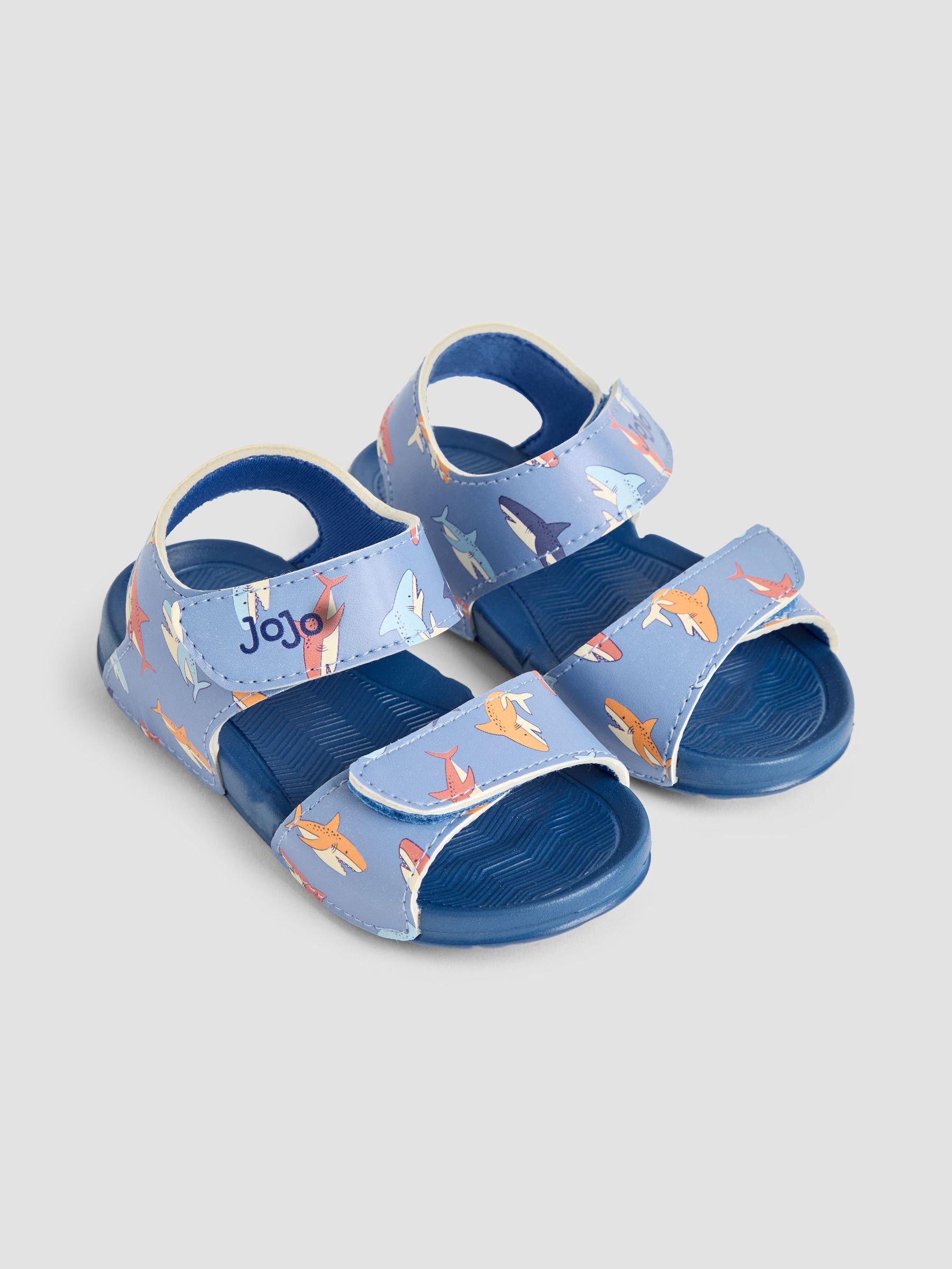 Blue Double Strap Summer Sandals (AC8360) | £14 - £16