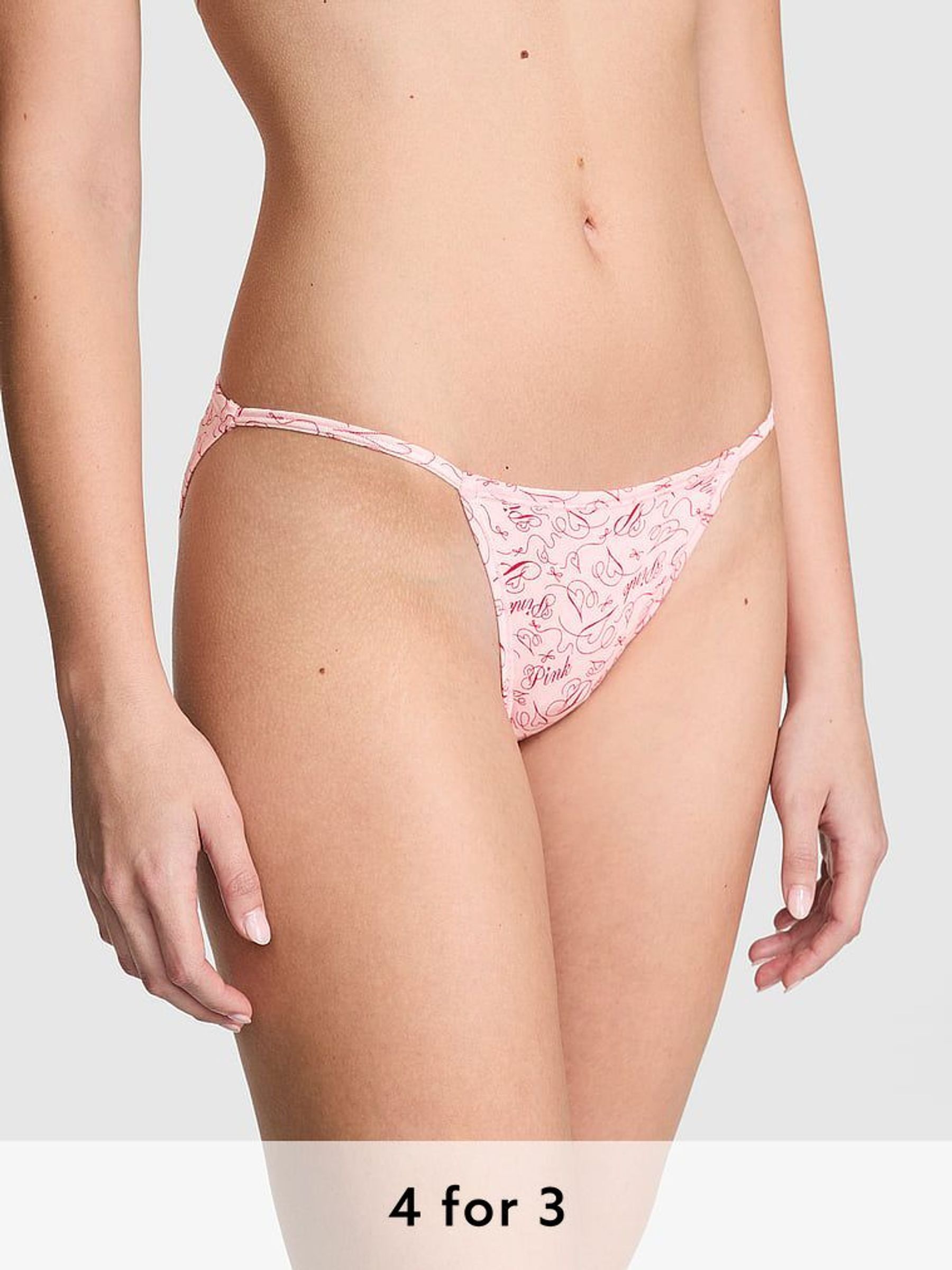 Angel Pink Cotton String Bikini Knickers (AC8988) | £9