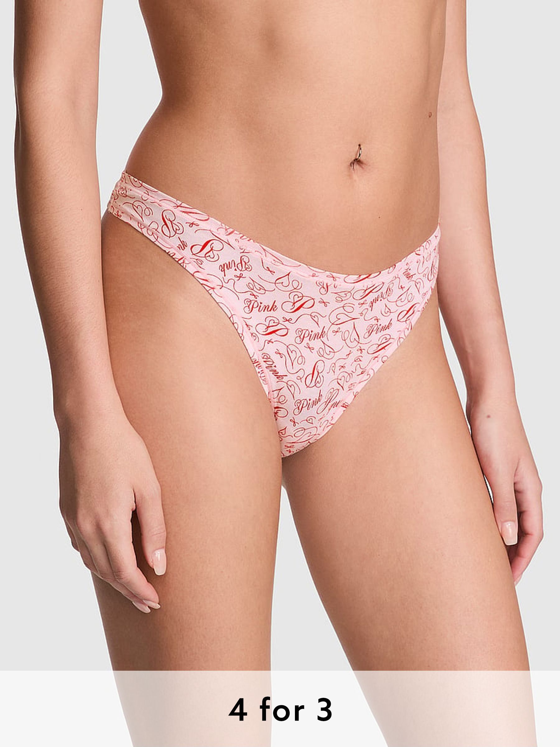 Angel Pink Thong Cotton Knickers (AC8992) | £9