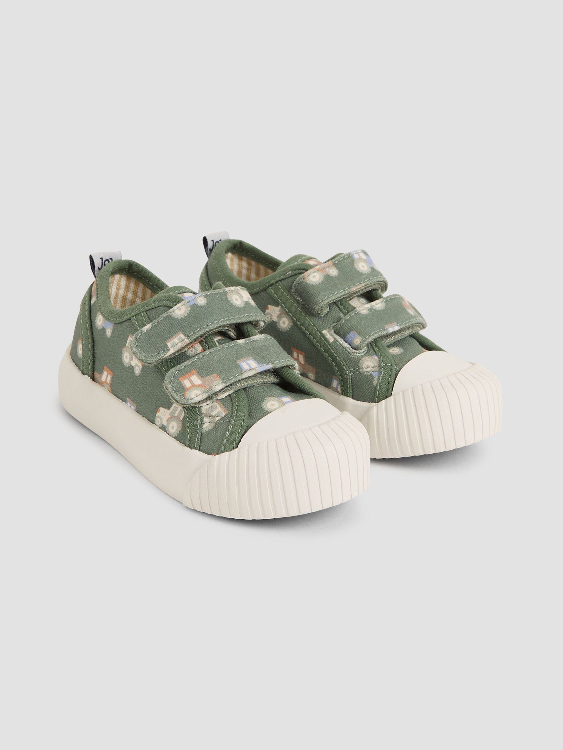 Khaki Double Strap Canvas Pumps (AC9883) | £20.50 - £22.50
