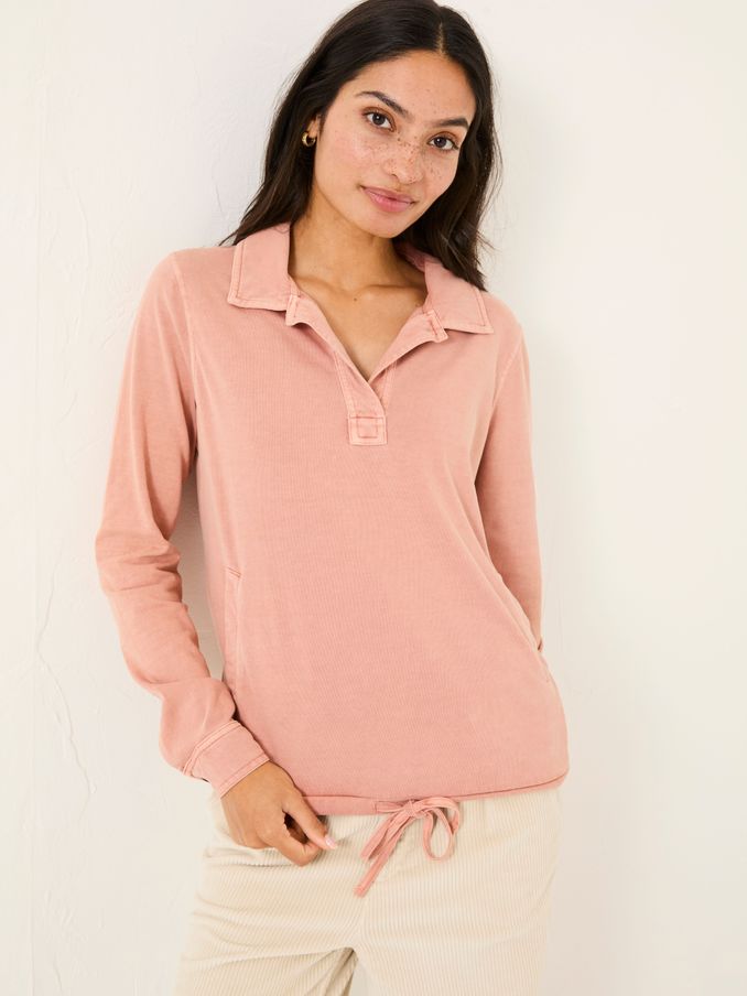 Jess Nude Pink Popover Jersey Shirt (AD1774) | £25