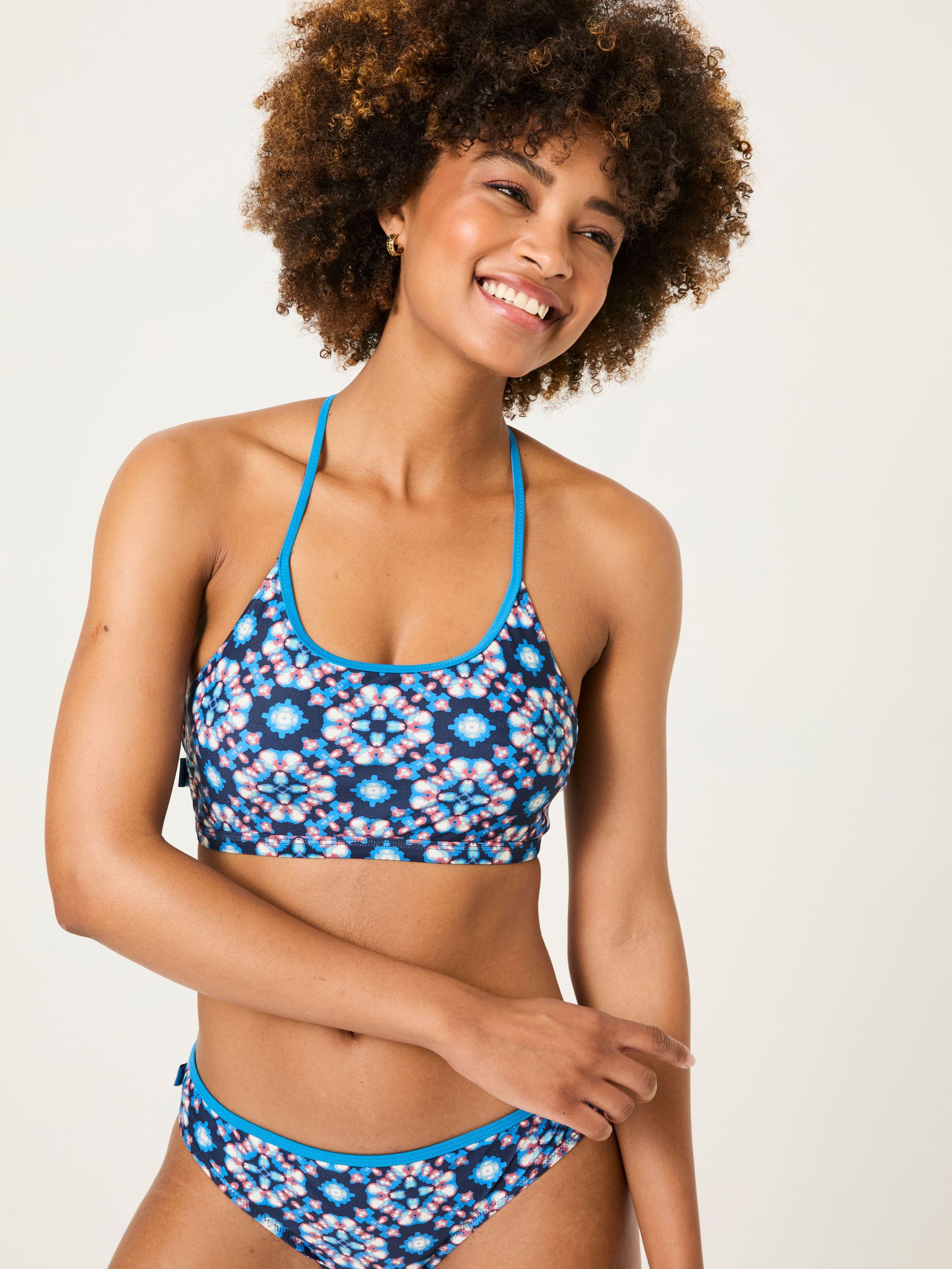 Batik Bright Blue Geo Bikini Top (AD3790) | £29.50