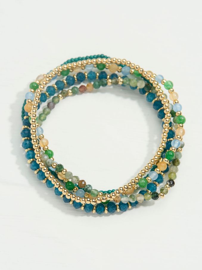 Teal Blue Stretch Stack Bracelet (AD4925) | £14.50
