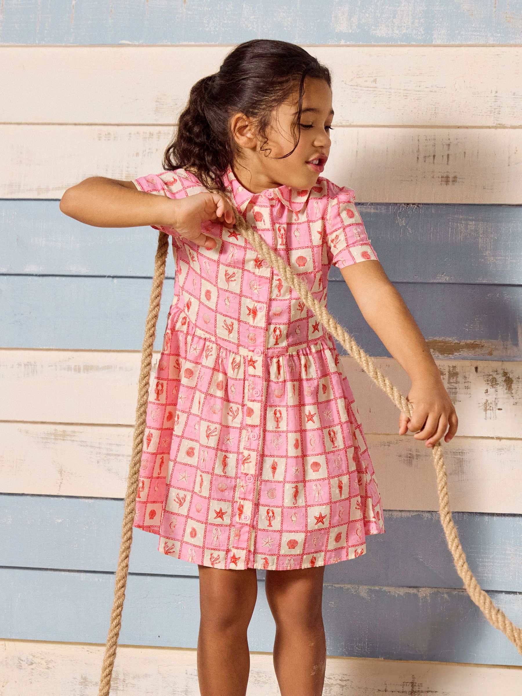 Isabella Pink Printed Short Sleeve Shirt Dress (AD5510) | £29 - £32