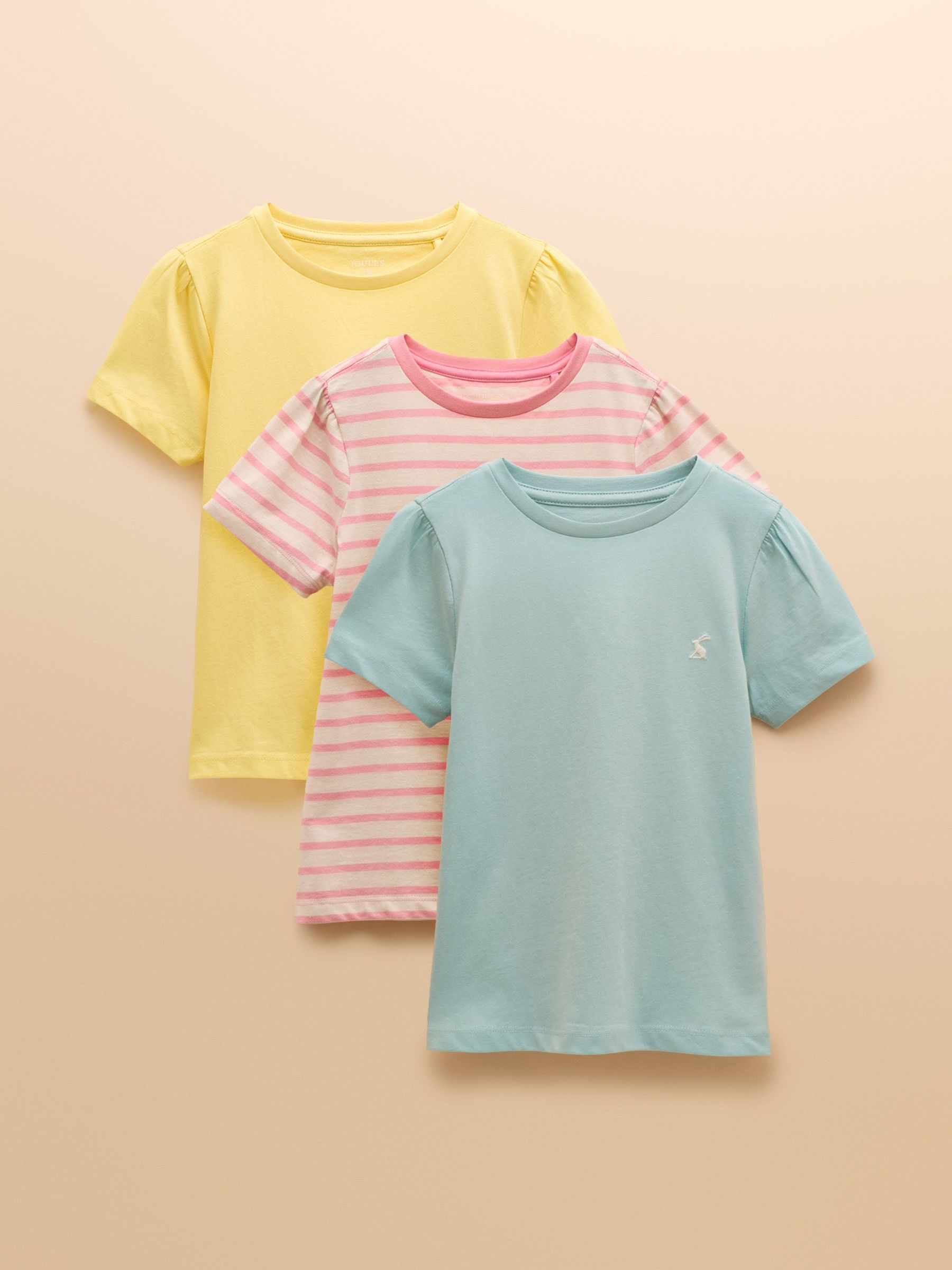 Let's Go Multi Blush Short Sleeve T-Shirt Three Pack (AD5601) | £24 - £30