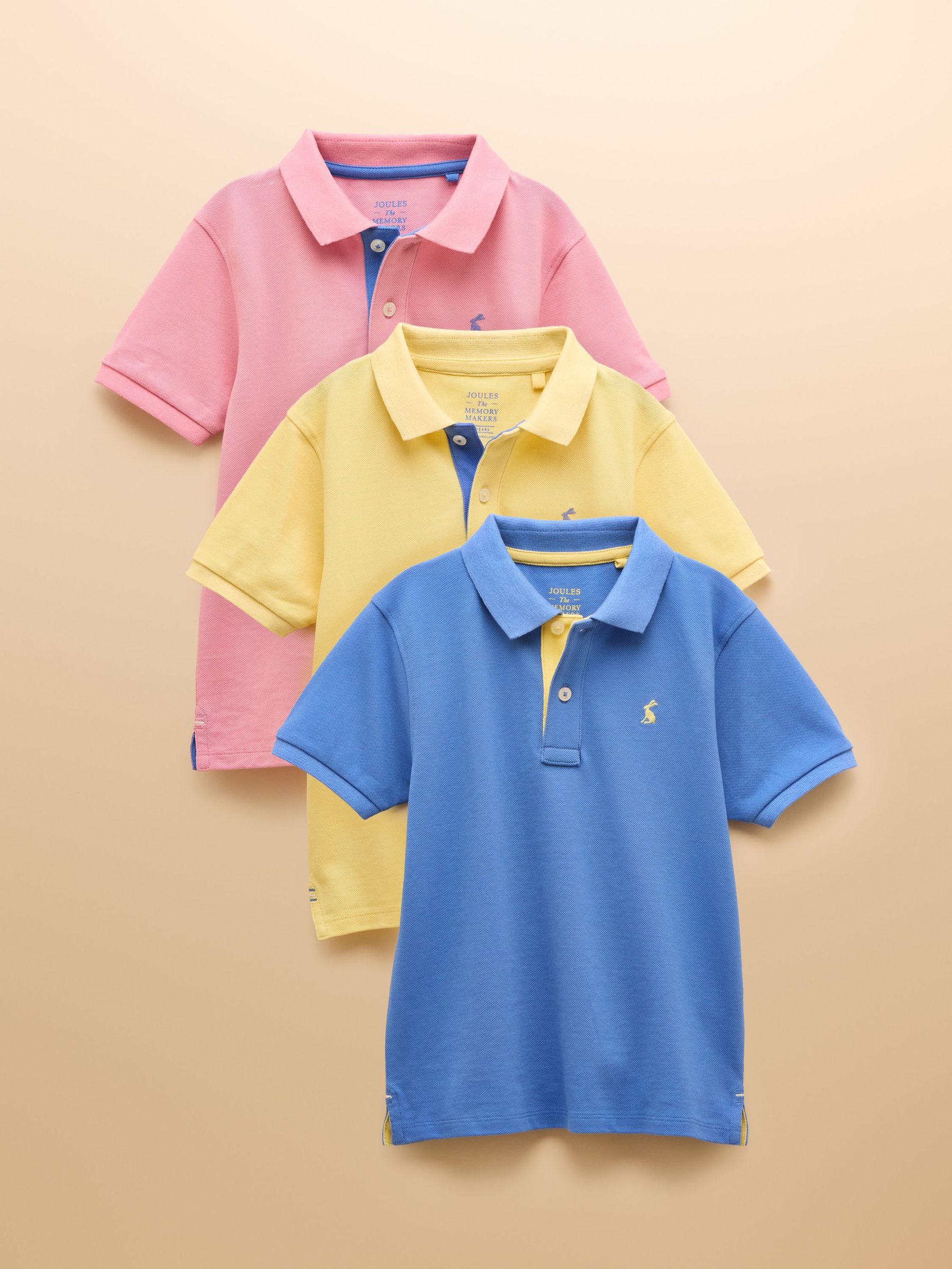 Woody Multi Blush Polo Shirt Multipack (AD5625) | £34 - £40